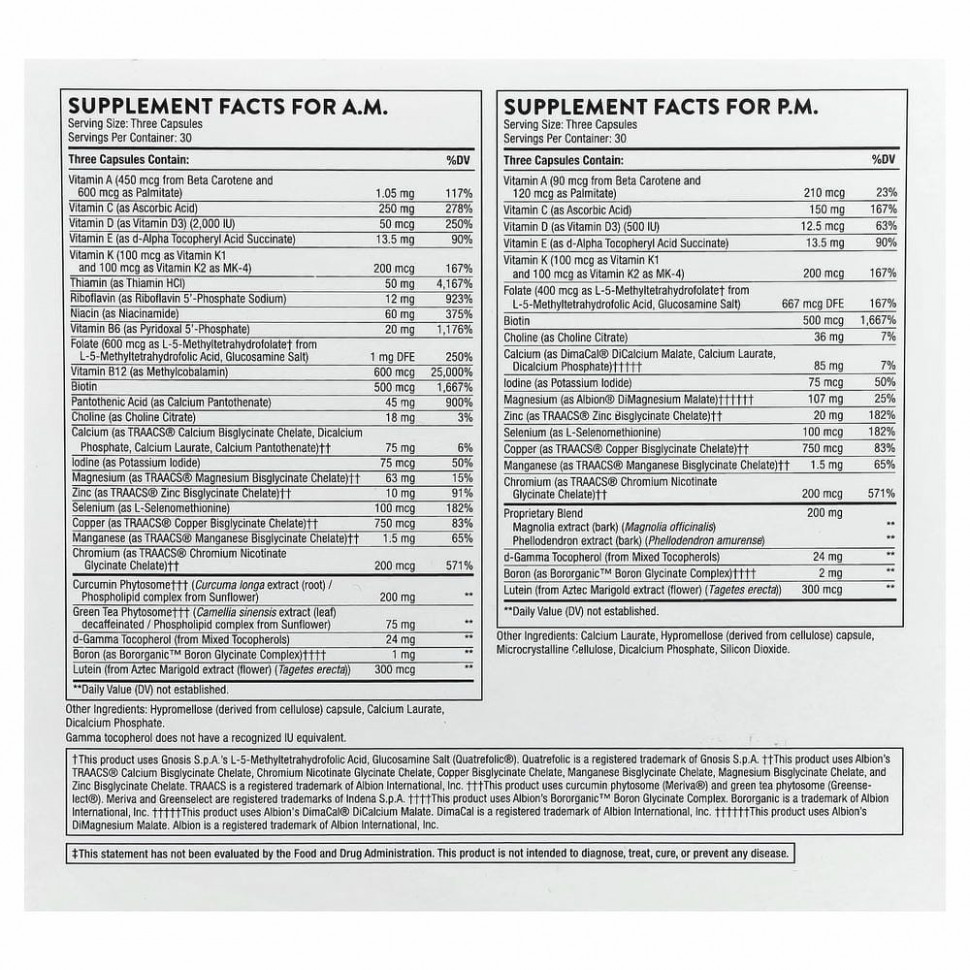 Thorne Research, Multi-Vitamin Elite, 2 флакона, по 90 капсул в каждом