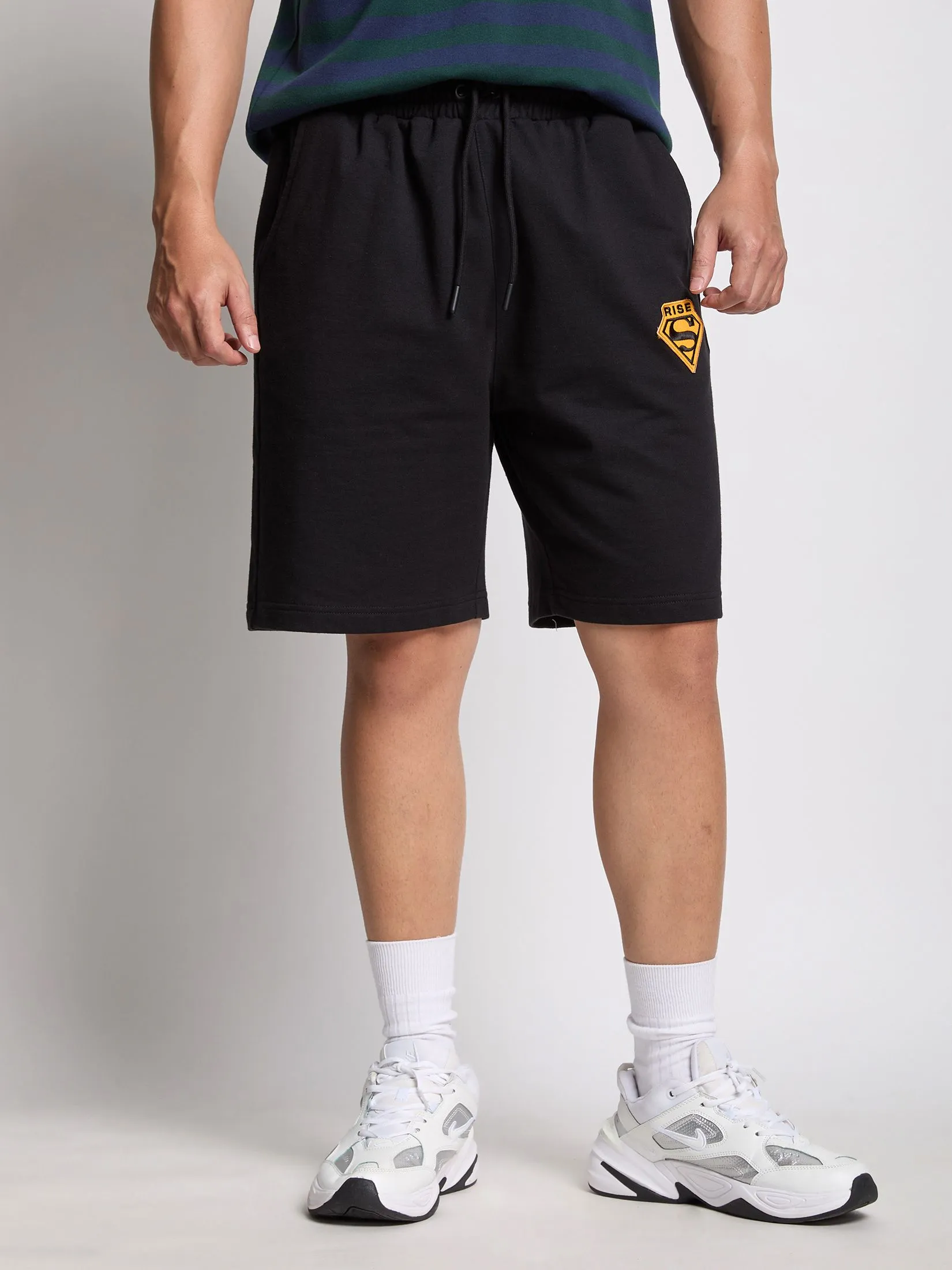 PACIFIC UNION Men Sweatshorts Superman Black