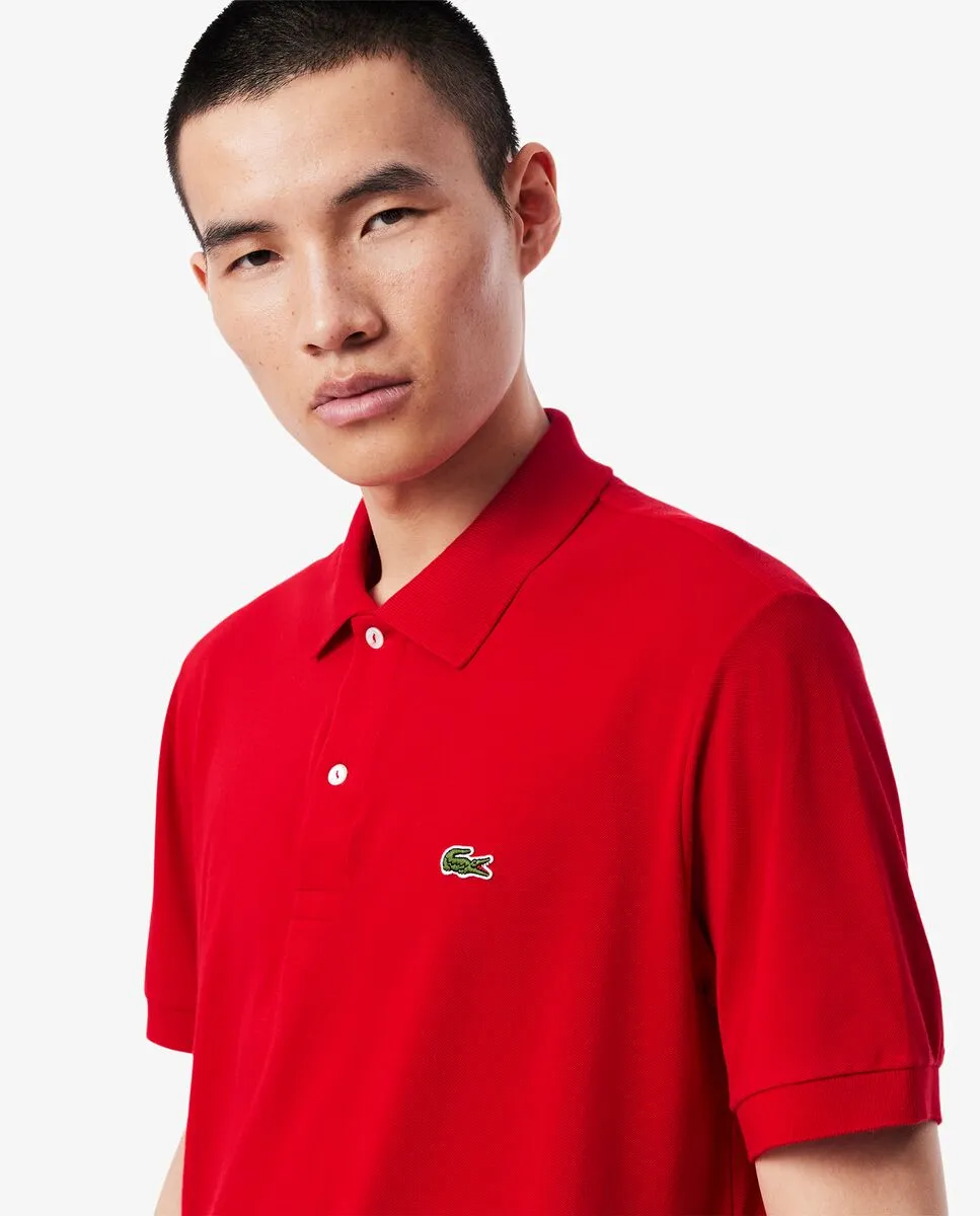 LACOSTE Classic Fit L.12.12 LIGHT Piqu  Polo Shirt Red