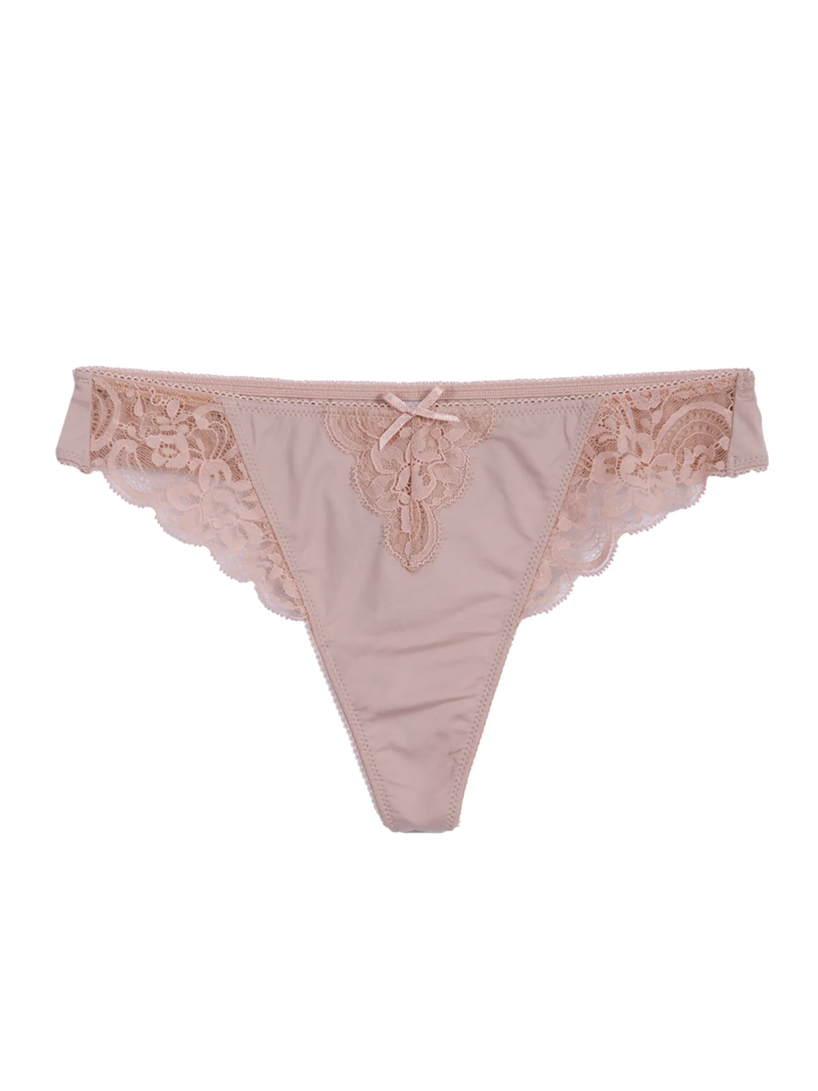 BSC LINGERIE Women's Sexy Lace G-String Panties BU8454BE - Beige Size - XL