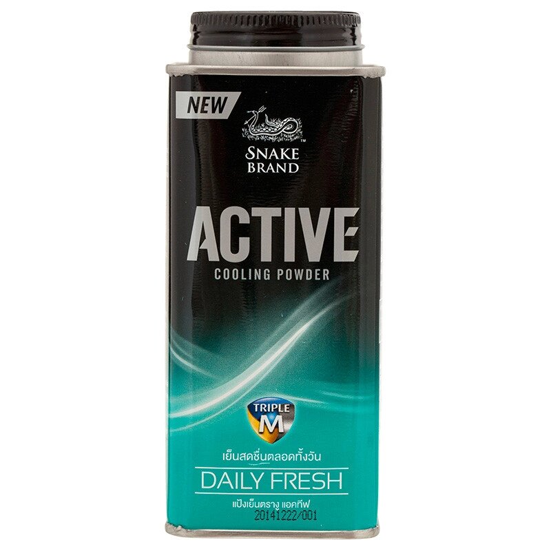 Пудра-тальк охлаждающая Snake Brand Active Cooling Powder Daily Fresh, 150 гр., Таиланд