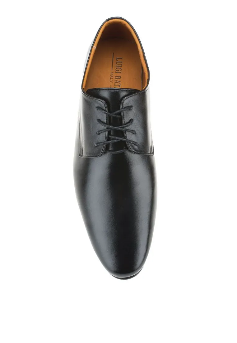 LUIGI BATANI Black Pointed Total Formal Shoes