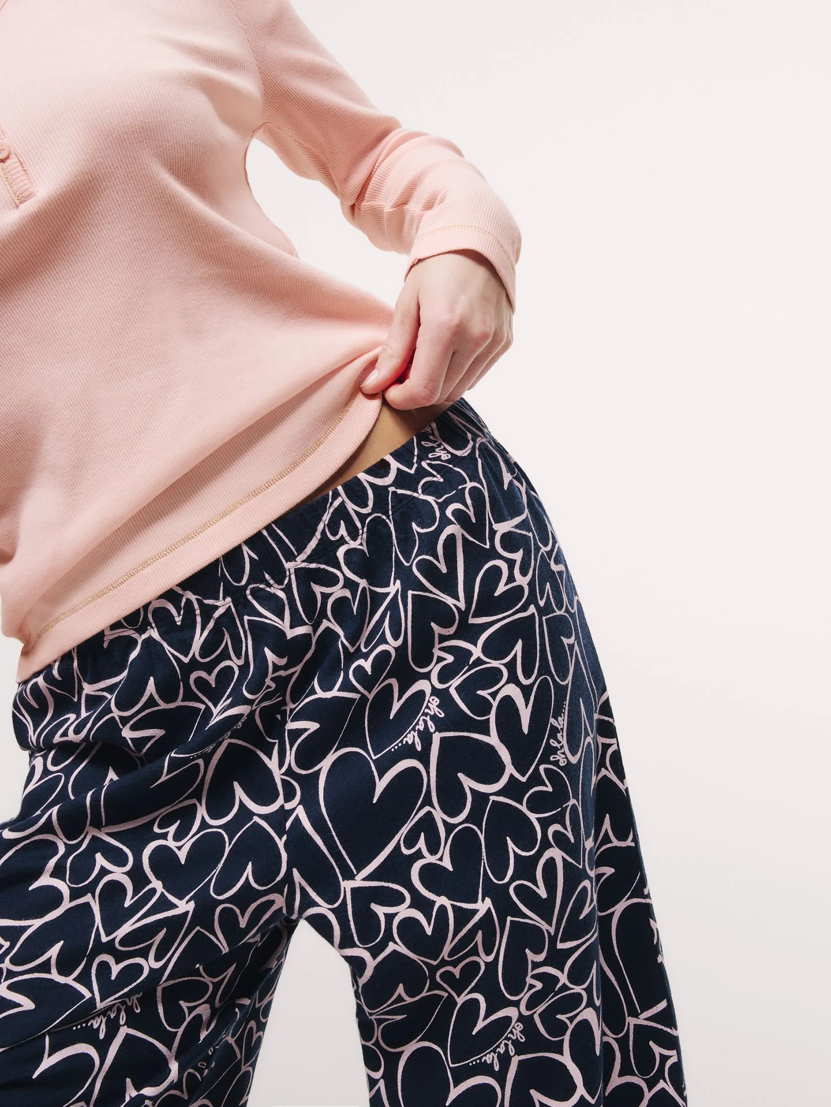 MARKS & SPENCER Women Pyjama Set Pure Cotton Printed Almond