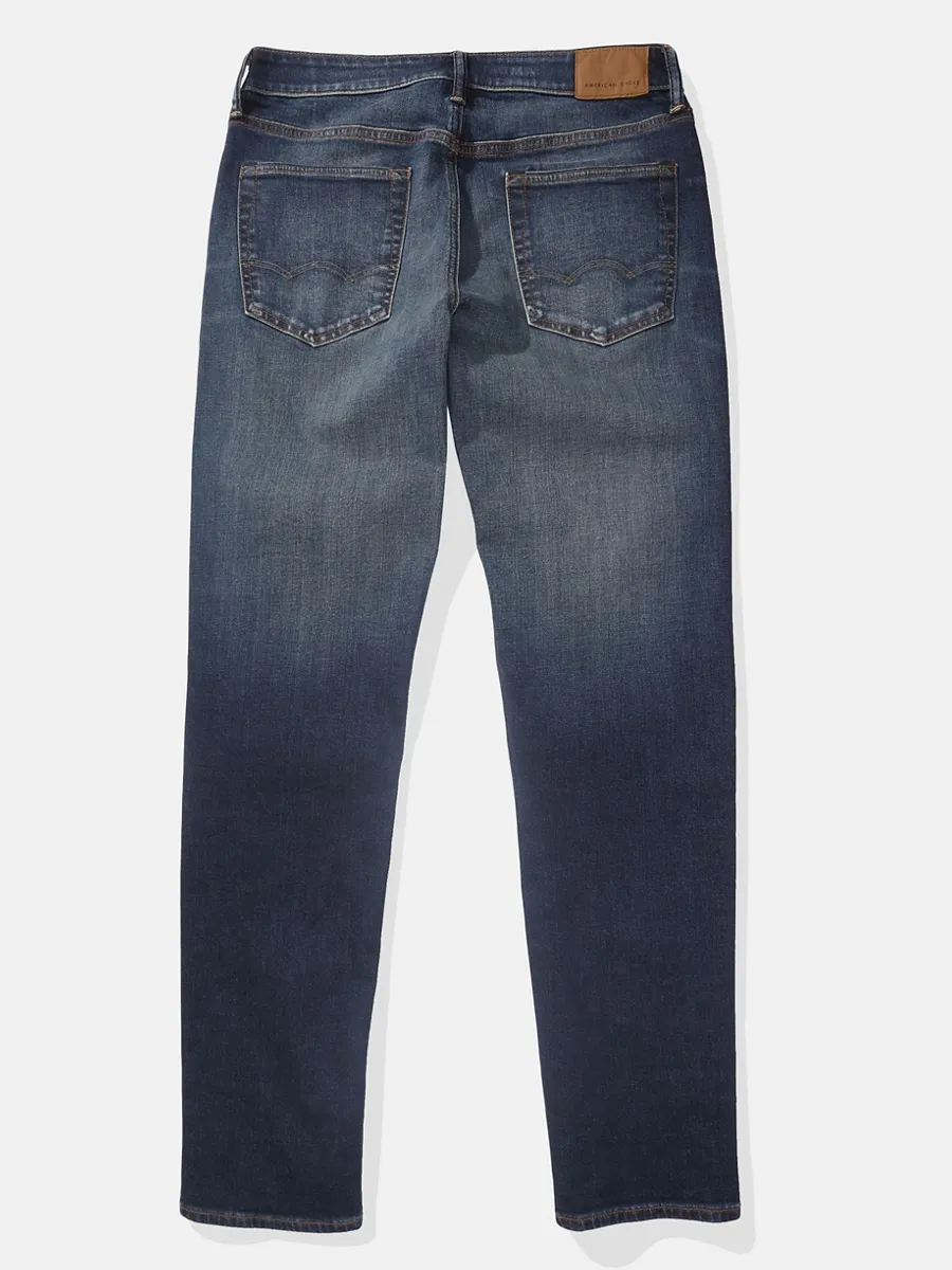 AMERICAN EAGLE MEN DARK CLEAN ATHLETIC FIT 499 COBALT BLUE