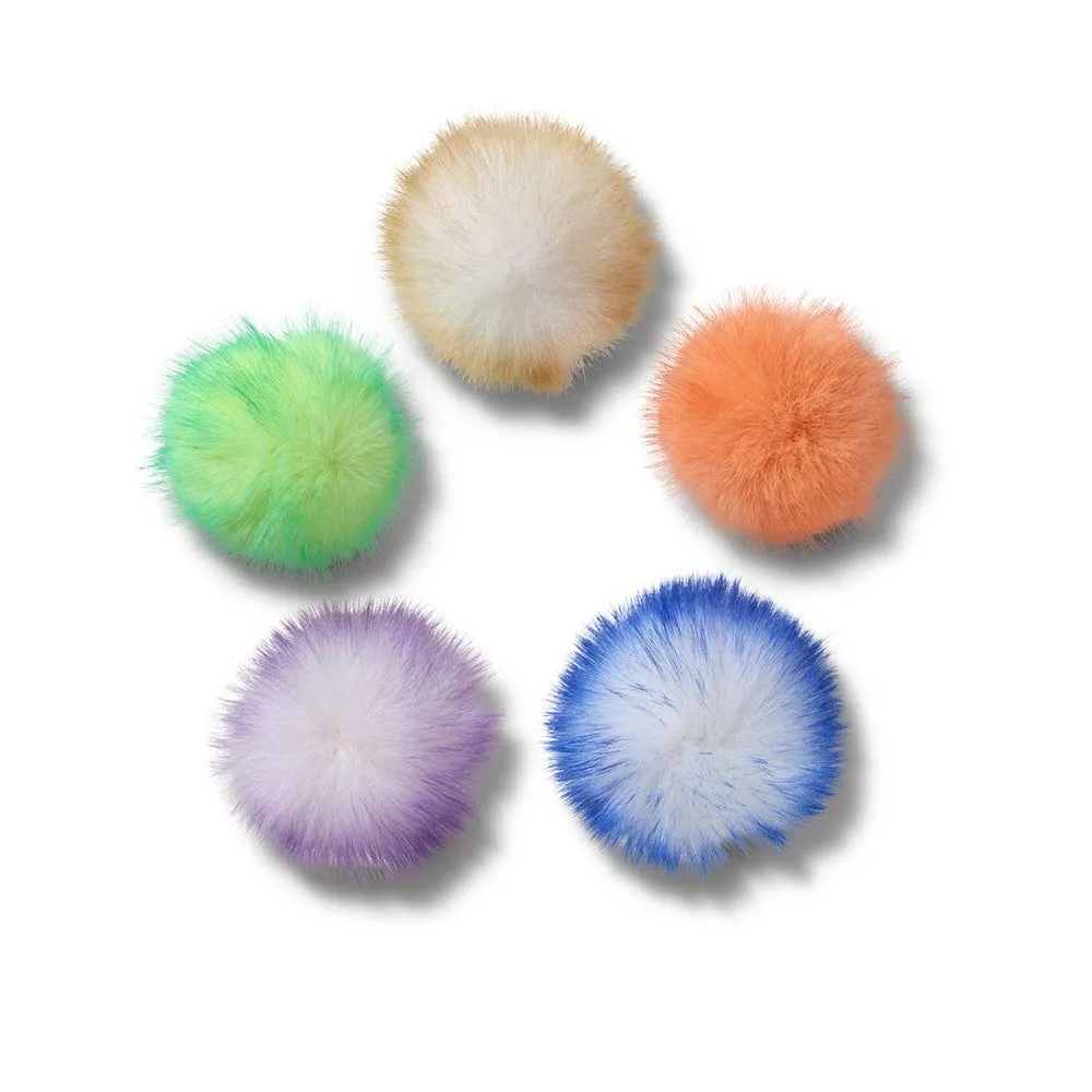 CROCS Jibbitz Shoes Charm Long Hair Puff 5-Pack Multi color - CR024AC847EKTH
