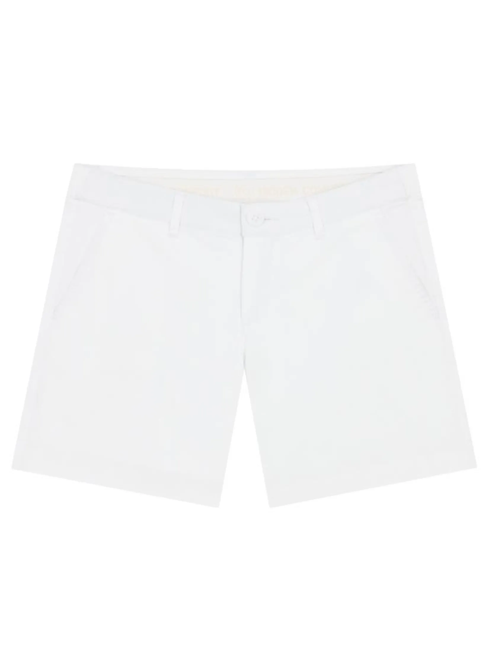 GIORDANO Women's Slim Twill Pocket Shorts (180° Elastic Waist) White
