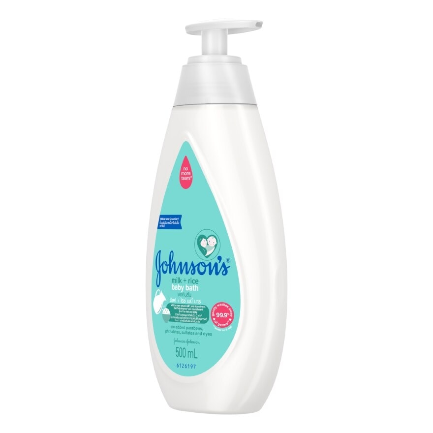 Johnson's Baby Bath Milk + Rice 500 Ml. ครีมอาบน้ำนม ผิวนุ่มชุ่มชื่น