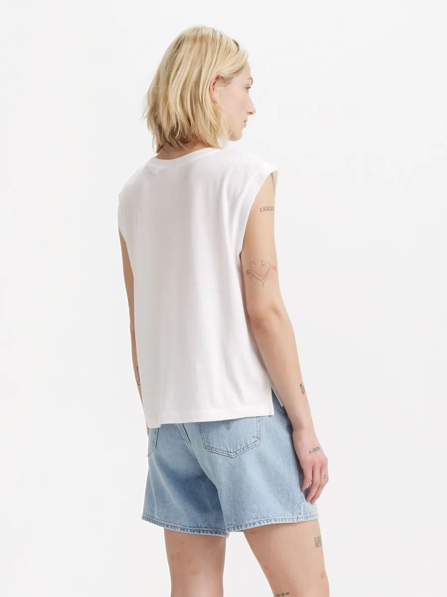 LEVI'S Women's Boxy Tank White + Triblend