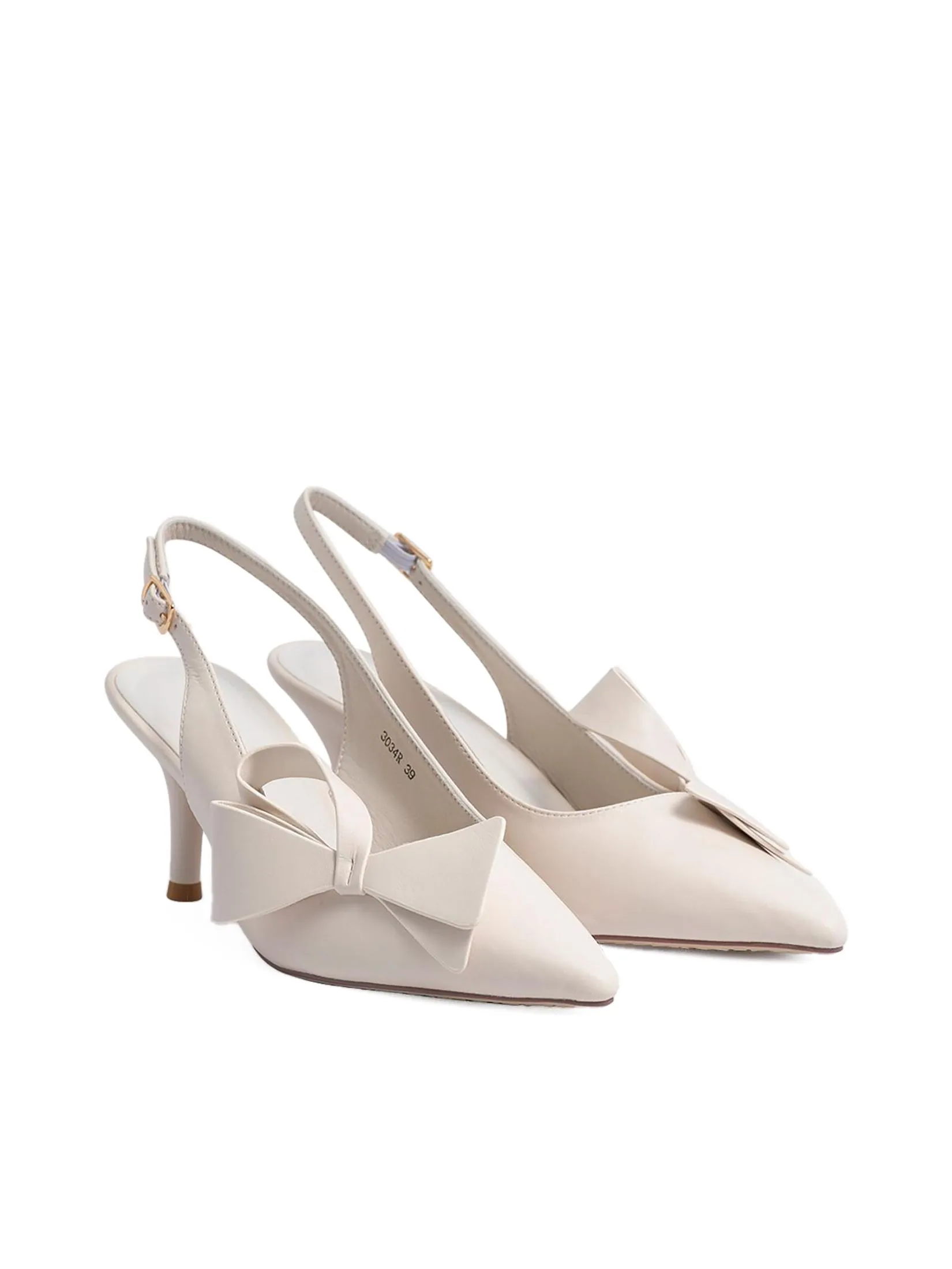 PRETTY FIT Women Slingback Heels Bow On Toe