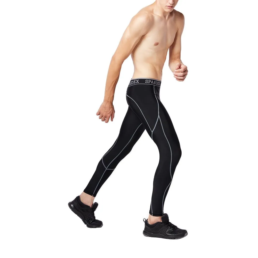 SPANDEX Black/Grey-LP002-Compression Long pants