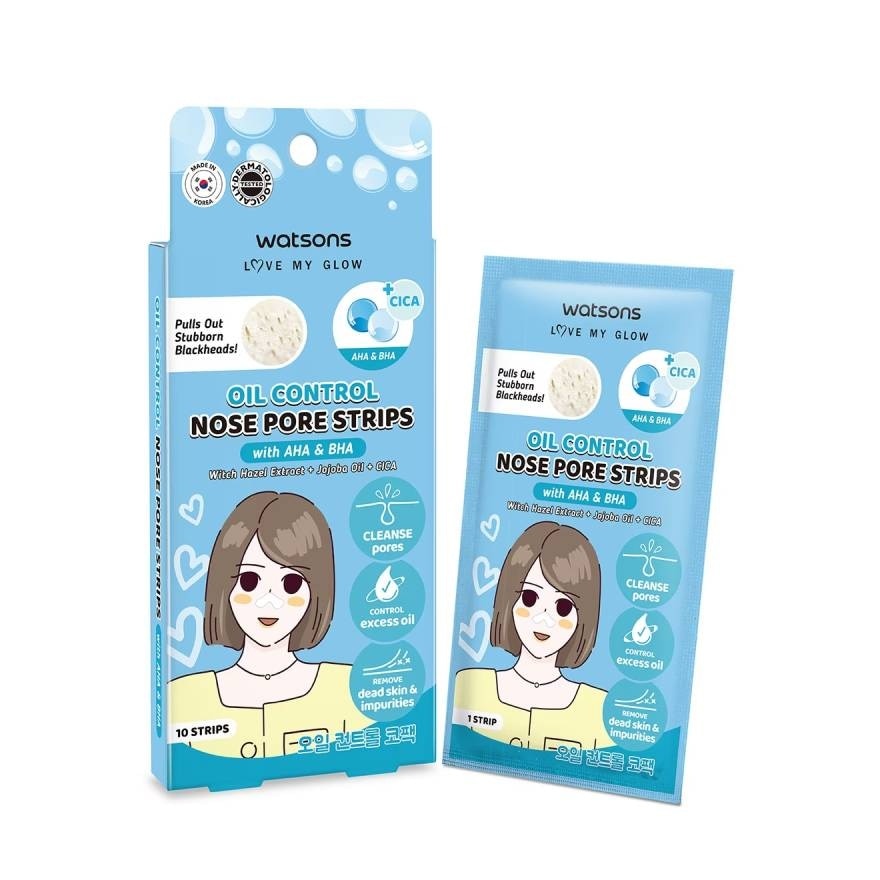Watsons Oil Control Nose Pore Strips with AHA  BHA 10 pcs.