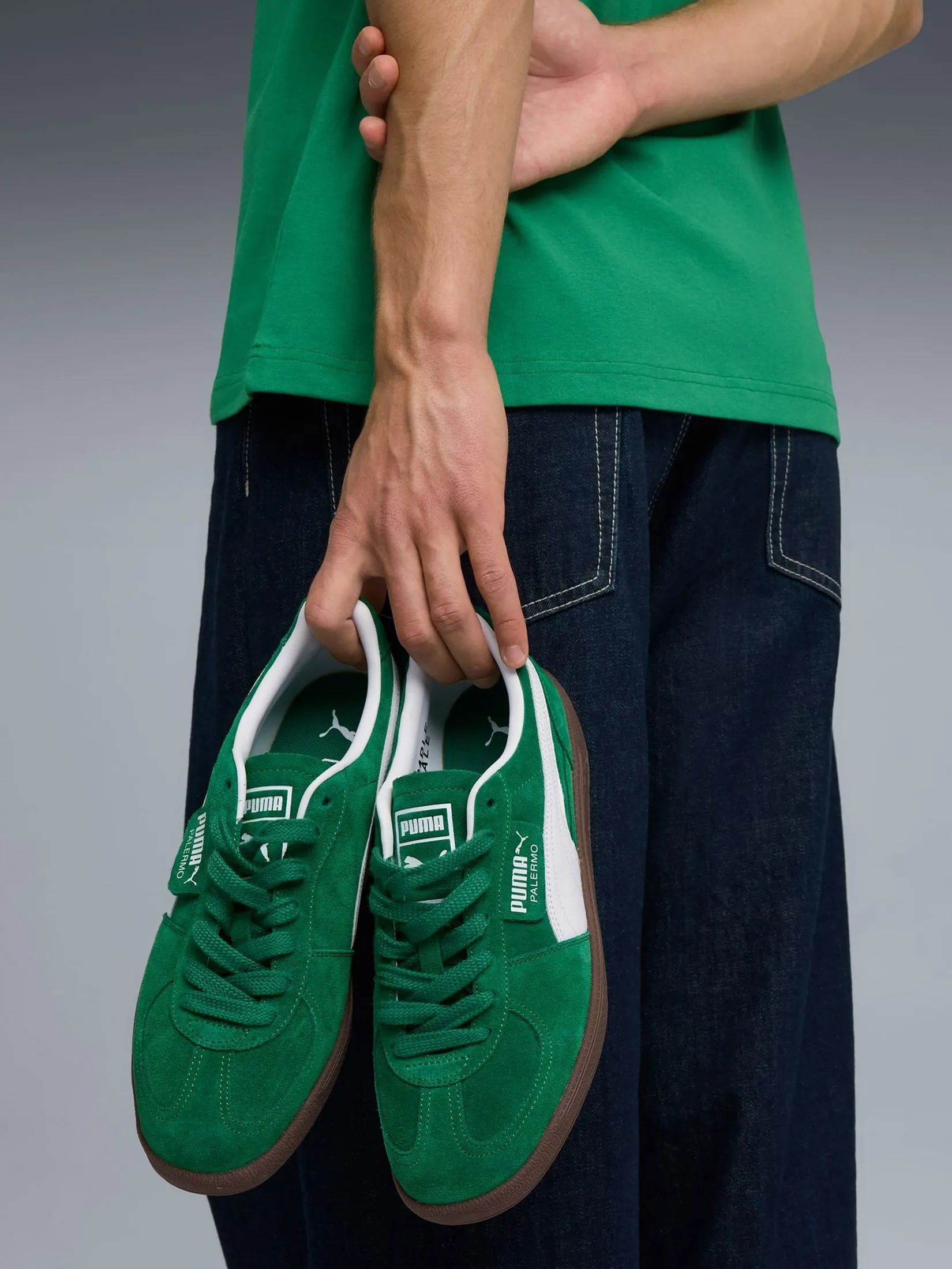 PUMA Unisex Sneakers Palermo Archive Green-PUMA White