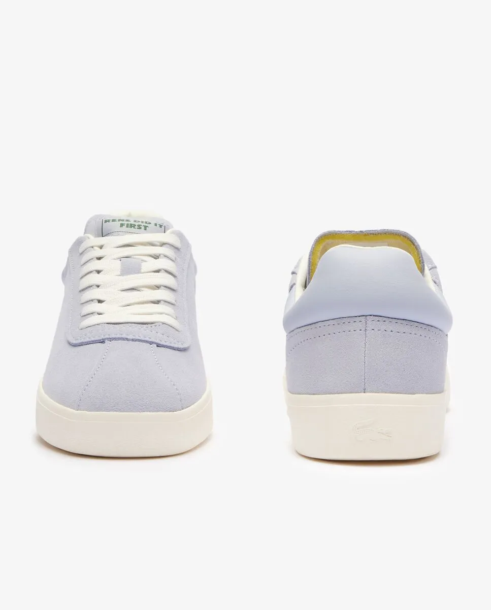LACOSTE Light Blue Men’s Baseshot Tonal Leather Trainers