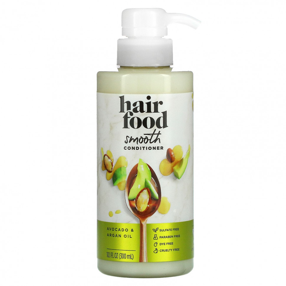 Hair Food, Кондиционер для гладкости, масло авокадо и арганы, 300 мл (10,1 жидк. Унции) - HRF-82347-вода с чайным деревом и лавандой, 300 мл (10,1 жидк. Унции)