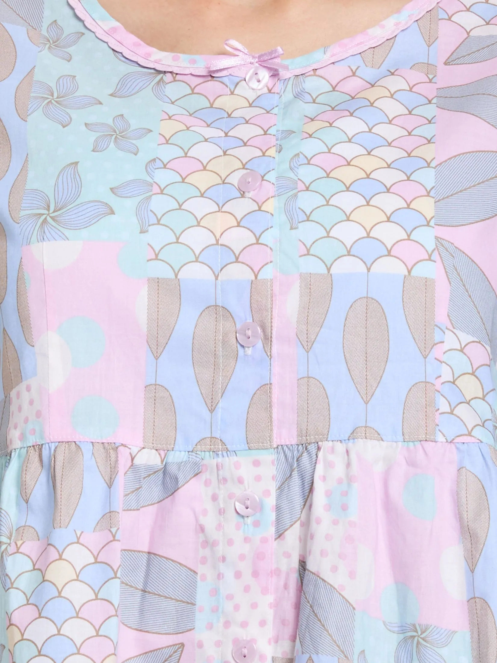 CLAUDIA'S ROMANCE Women Pajamas Set Blouse Short Sleeves + 4-Part Pants Pink