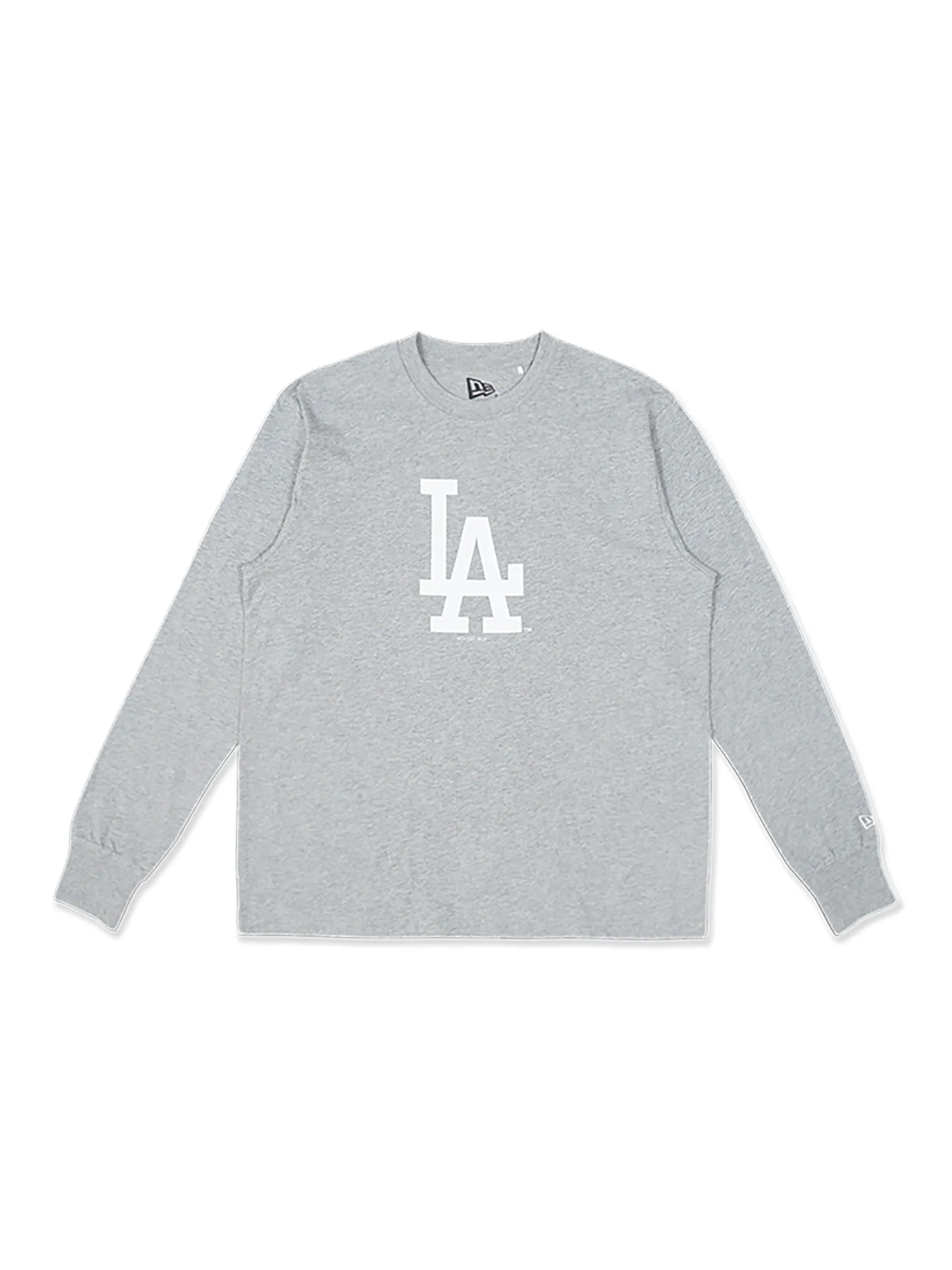 NEW ERA UNISEX LONG SLEEVE TEE ESSENTIAL LOS ANGELES DODGERS H.GREY