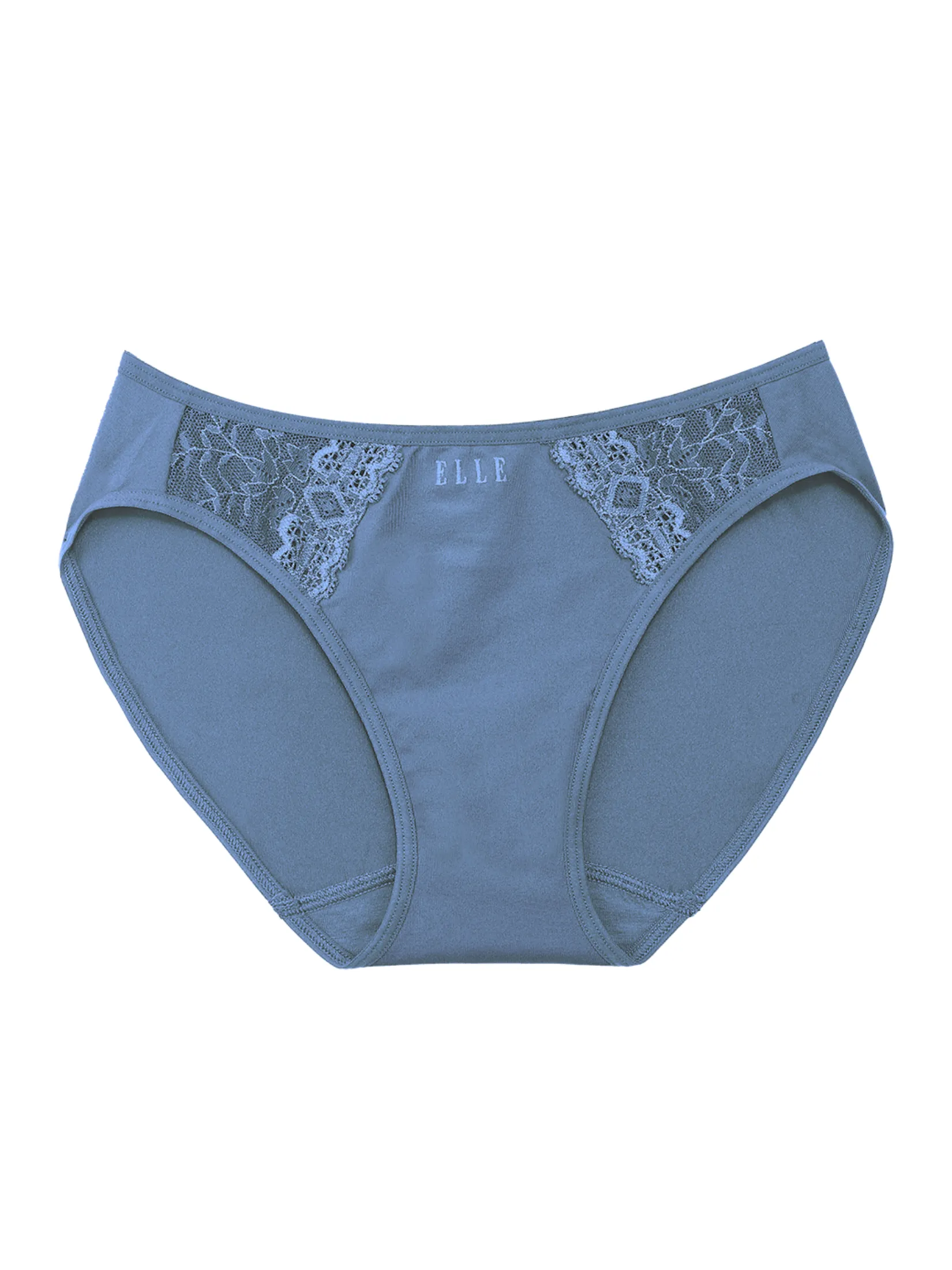 ELLE LINGERIE Women's Bikini Lowrise Panties LU2860 - Blue