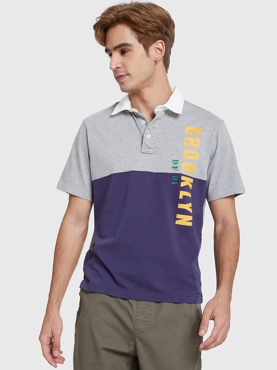 DEFRY 01 Men Polo Short Sleeves Grey