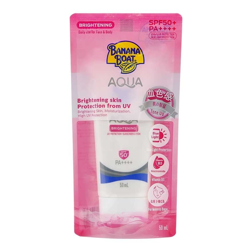 Banana Boat Aqua Brightening UV Protection Sunscreen Lotion SPF50+ PA++++ 50 Ml.