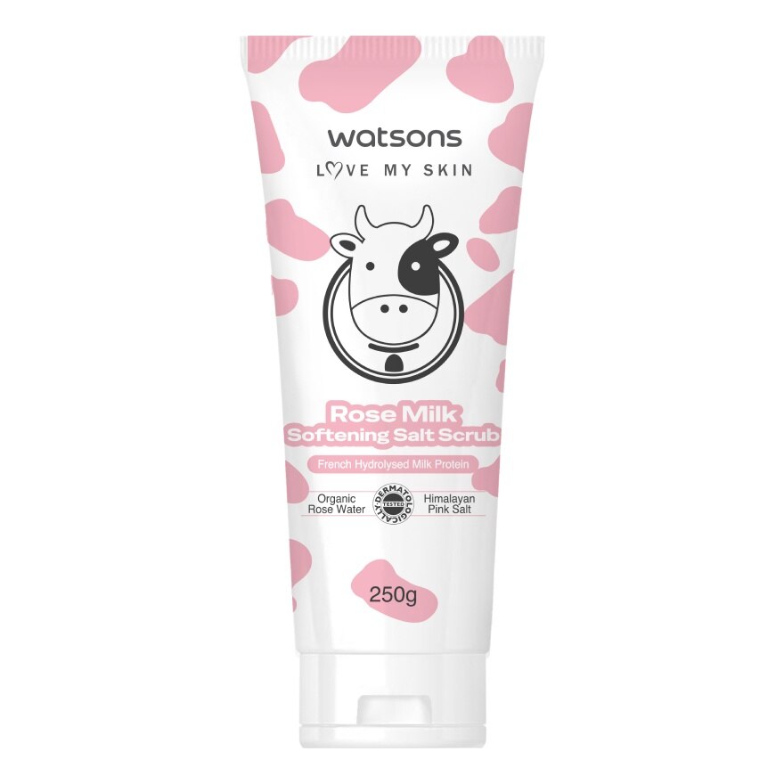 Watsons Rose Milk Softening Salt Scrub 250g.