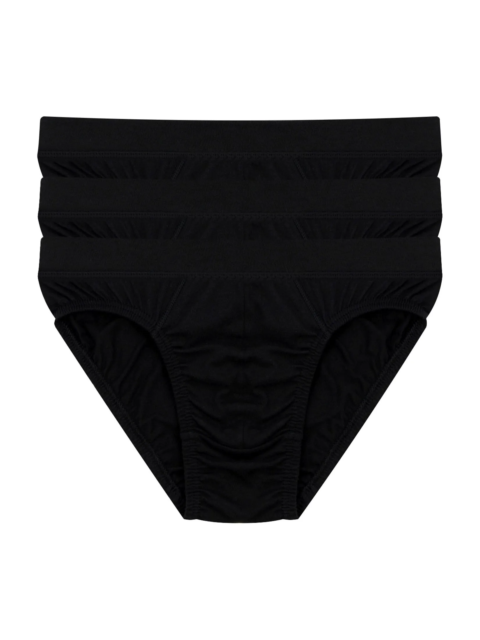 GIORDANO Men's Classic Briefs (3 pieces/pack) Black