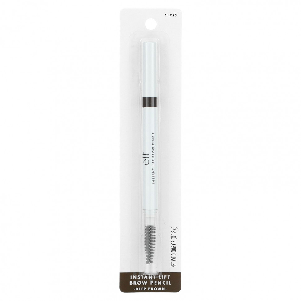 E.L.F., Карандаш для бровей Instant Lift, темно-коричневый, 0,18 г (0,006 унции)