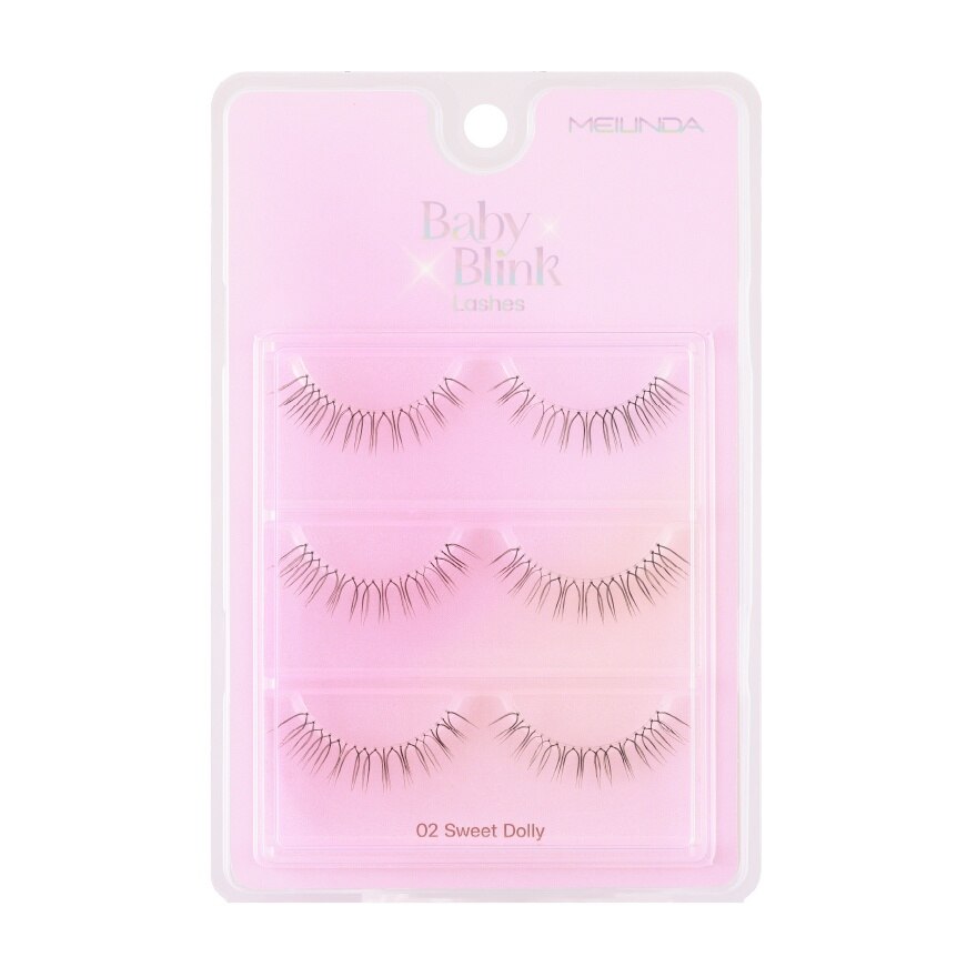 Meilinda Baby Blink Lashes 3pairs 02 Sweet Dolly