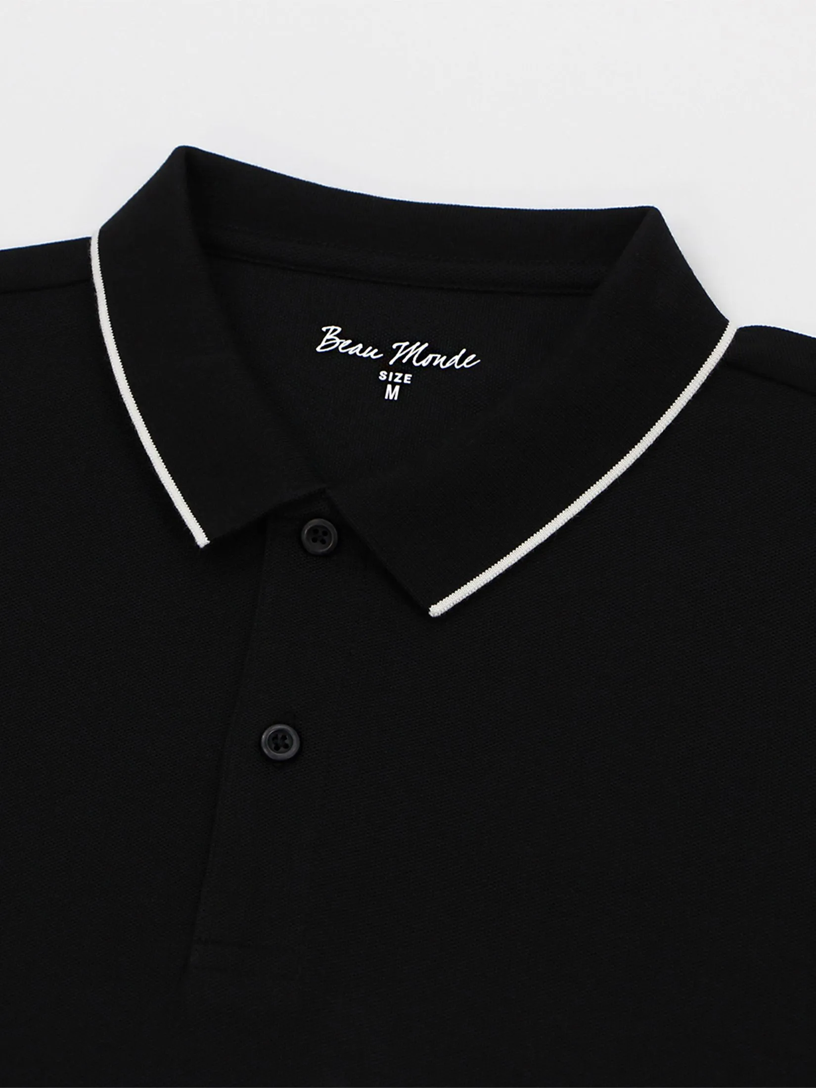 GIORDANO Beau Monde | Men's Cool Jade Solid Polo (Online Exclusive) Black