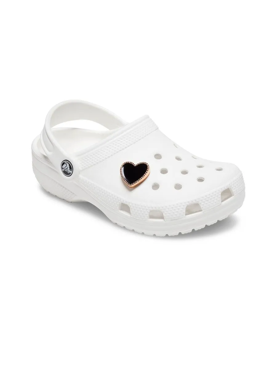 CROCS BLACK CROCS Jibbitz LED Black Heart Shoes Charm