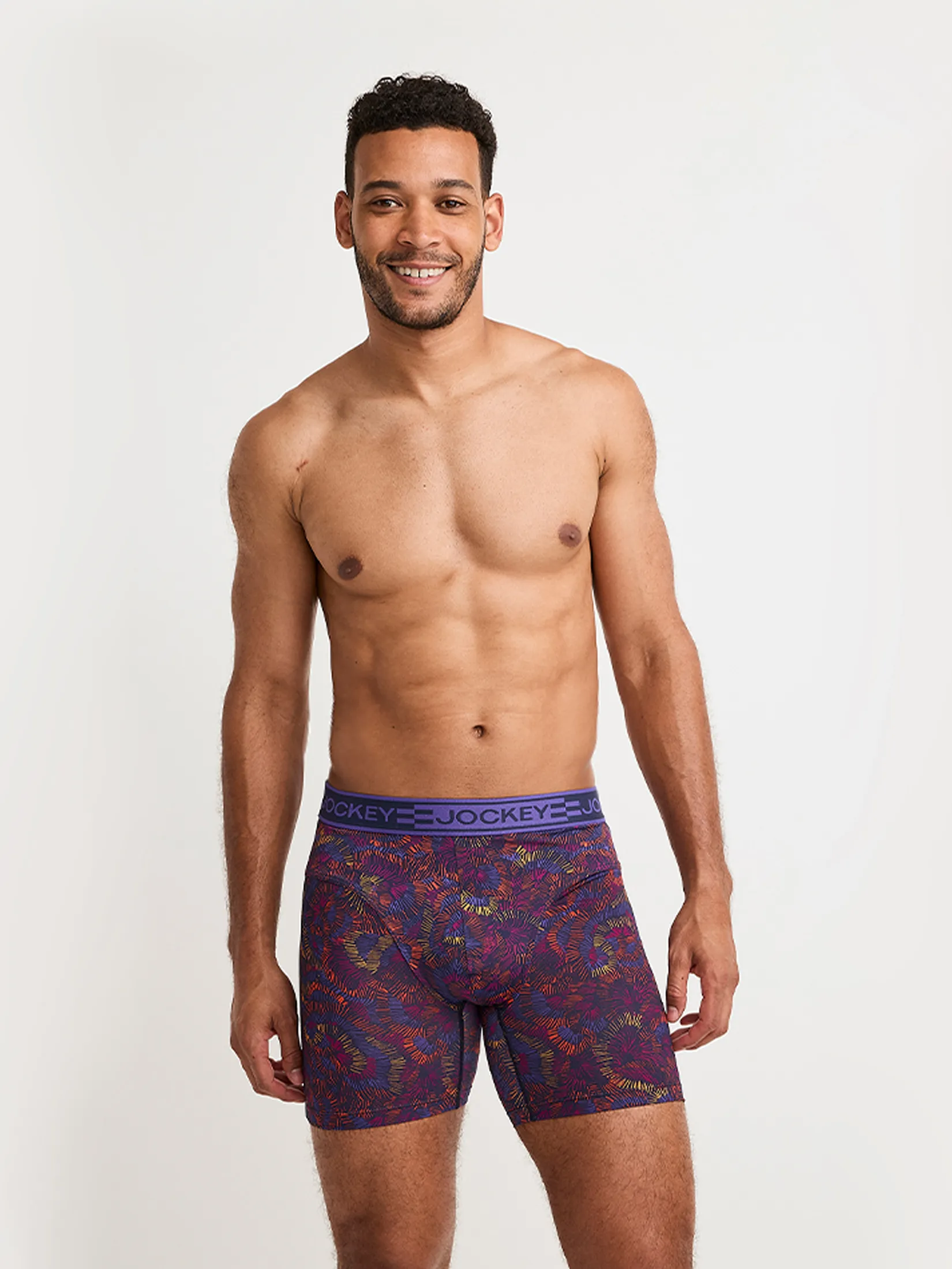 JOCKEY UNDERWEAR Men s SPORT MICROFIBER ACTIVE BOXER TRUNK PURPLE