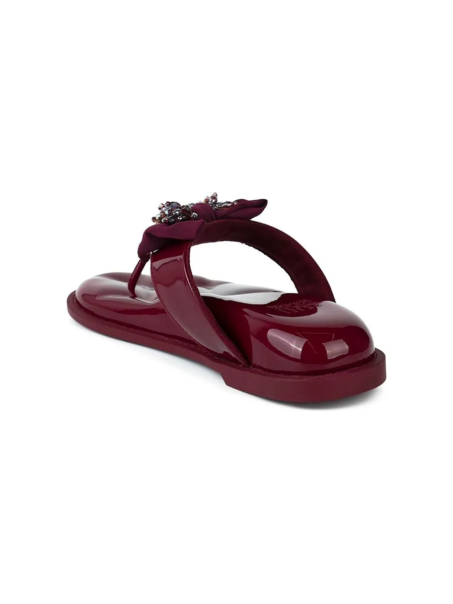 SHU WOMEN SOFASANDALS SWEETCHIC - GLOSSY RED WINE