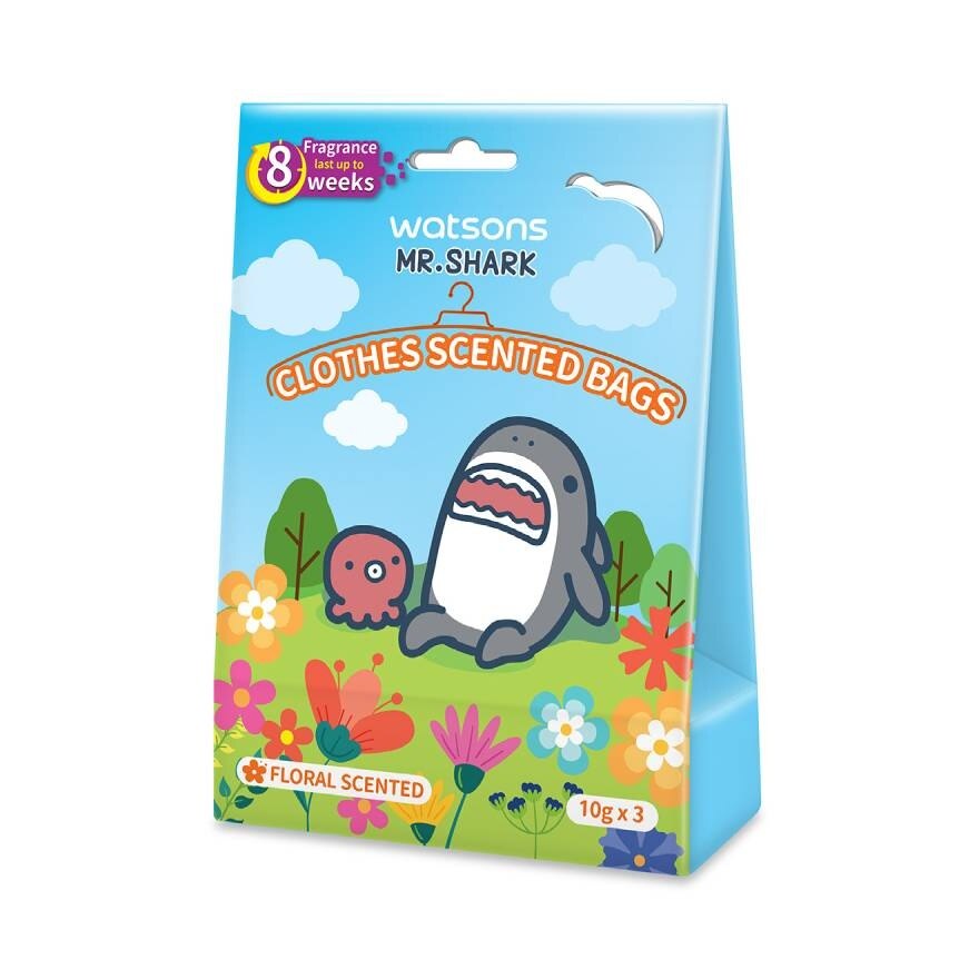 Watsons Clothes Scented Bags - Floral Scented 10g x 3bags (Mr. Shark)