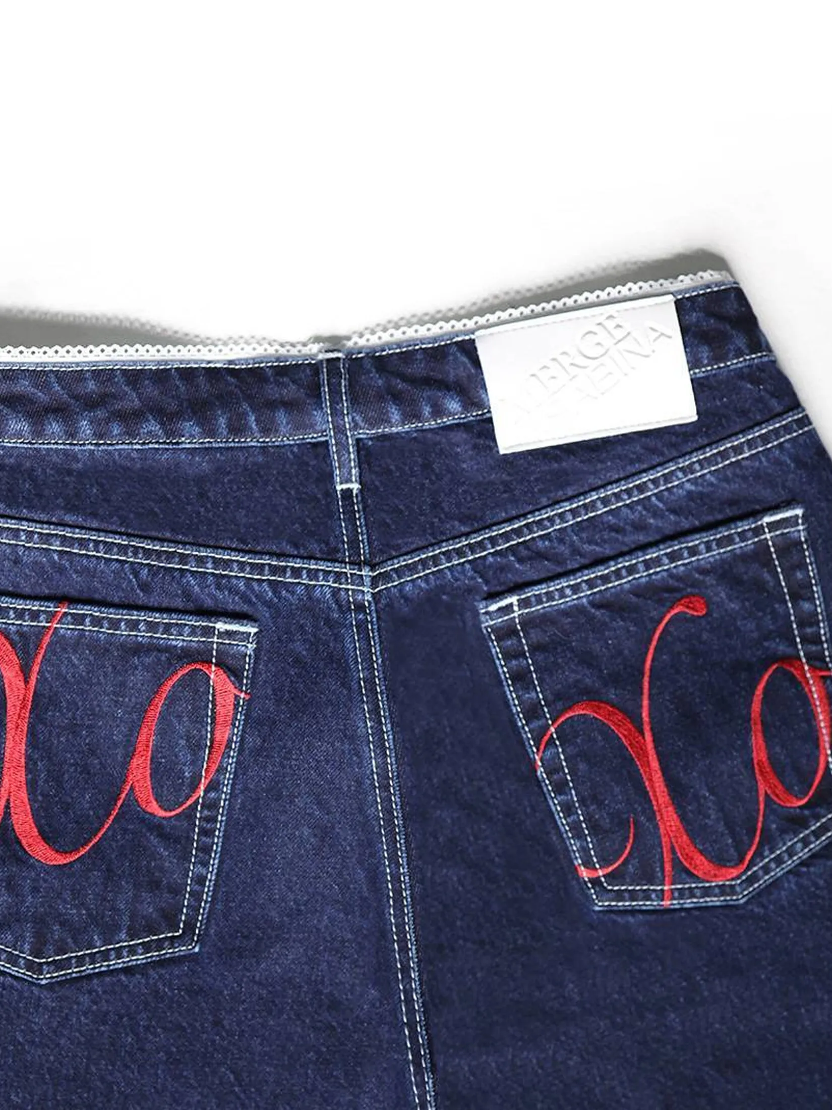 SABINA MERGE X SABINA Woman Thea Denim Trousers - Dark Blue