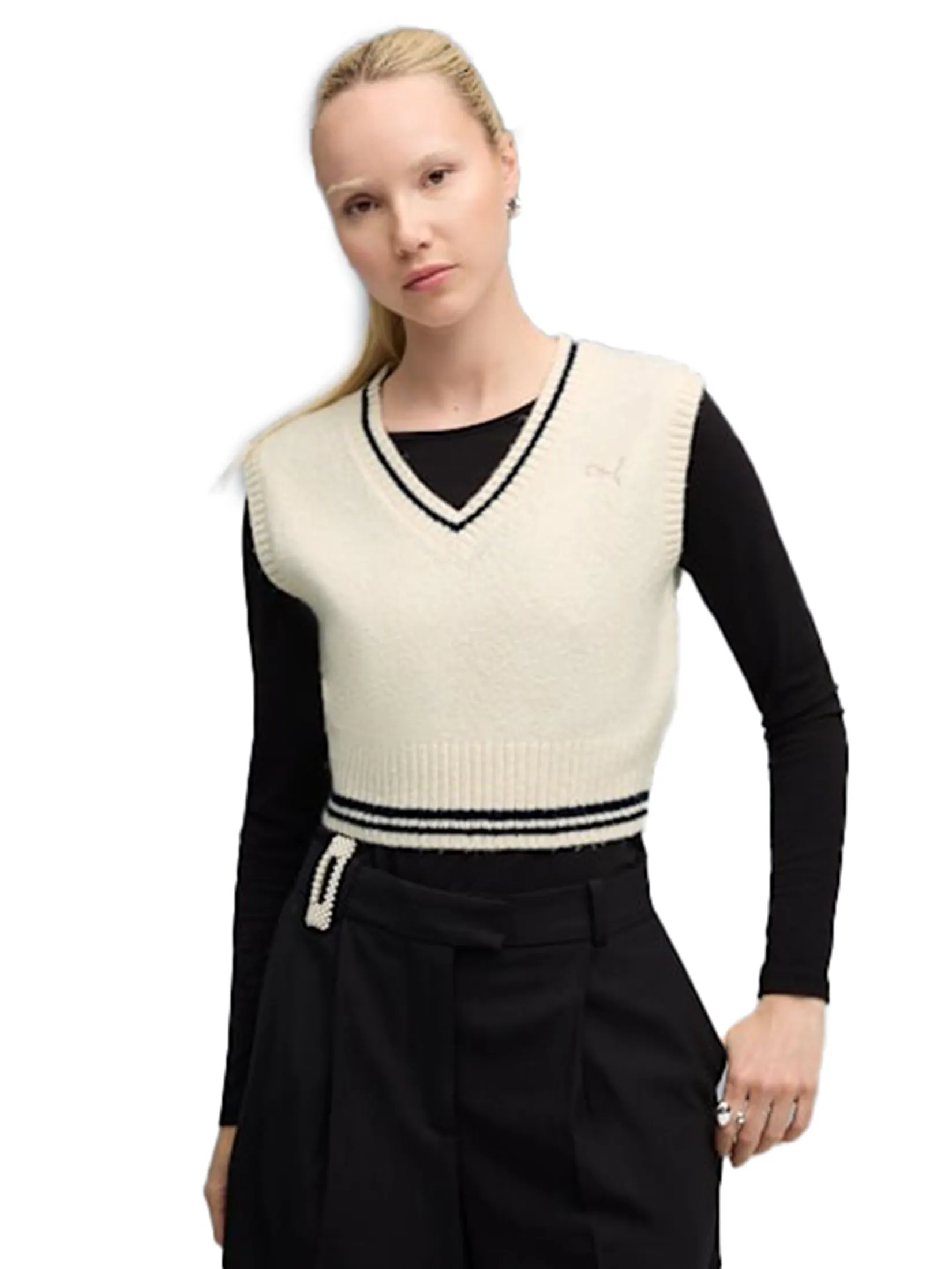 PUMA Women Vest Premium Essentials Alpine Snow