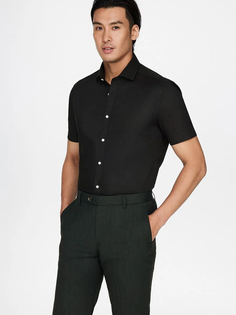 G2000 Men Clothing Short Sleeves Formal Shirt  Smart Fit  Black