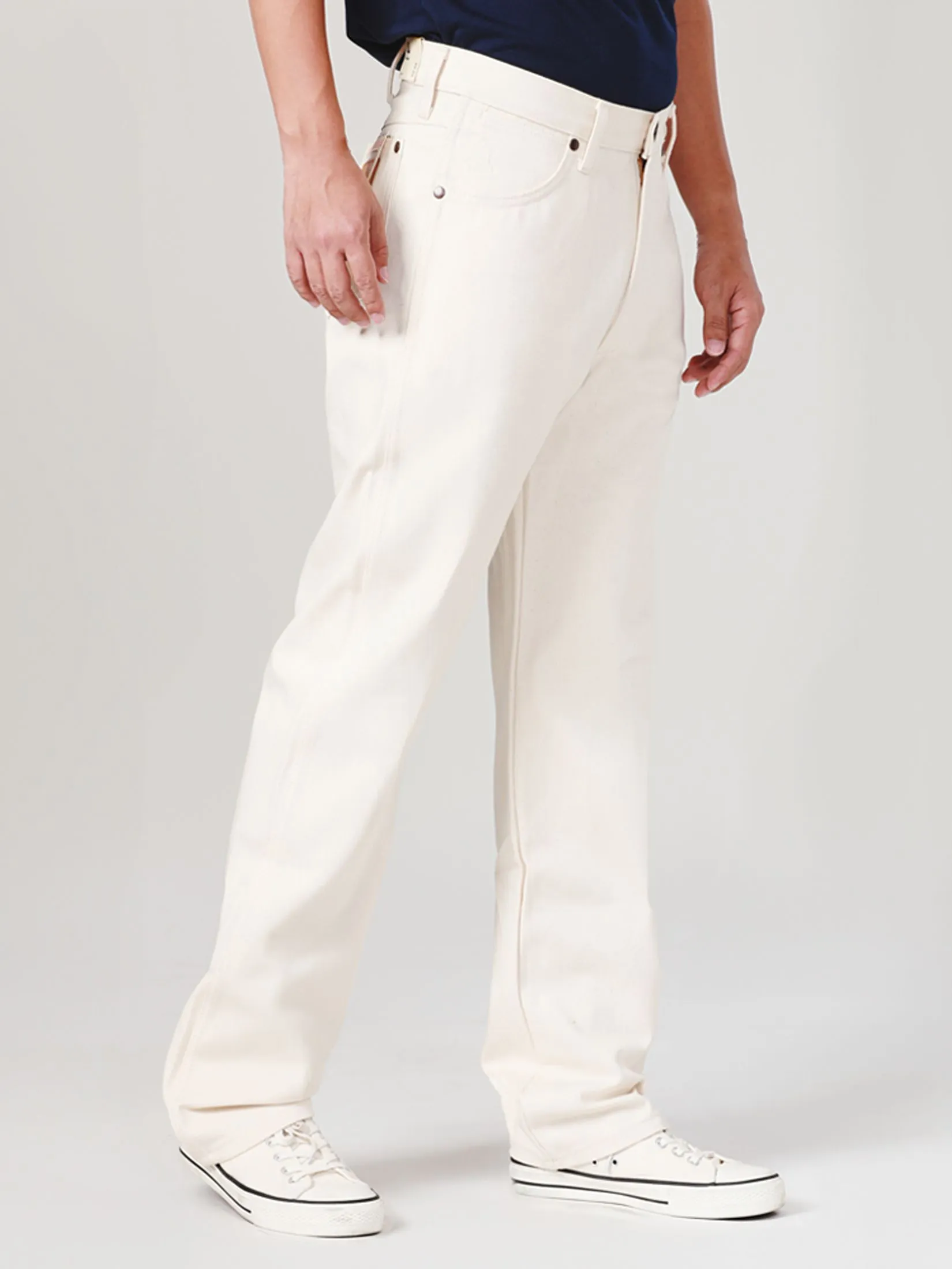 WRANGLER Men's Jeans Blue Bell Collection Mid MWZ Fit Off-White