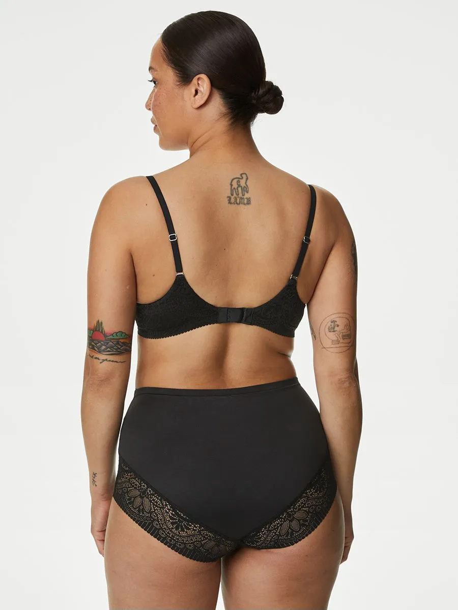 MARKS & SPENCER Women Full Briefs Body Soft 3pk Black