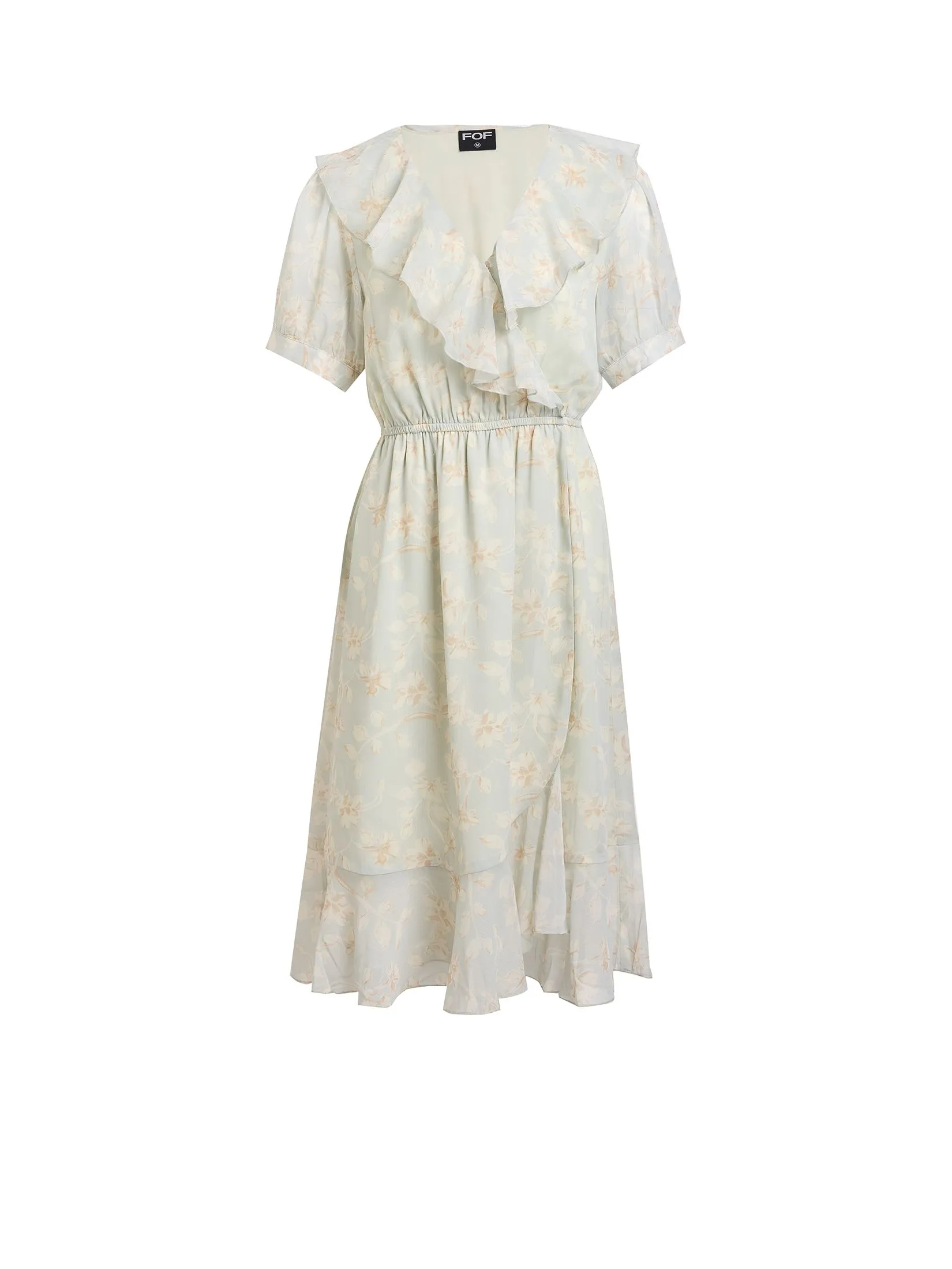 FOF Women Mini Dress with Flare Skirt Green