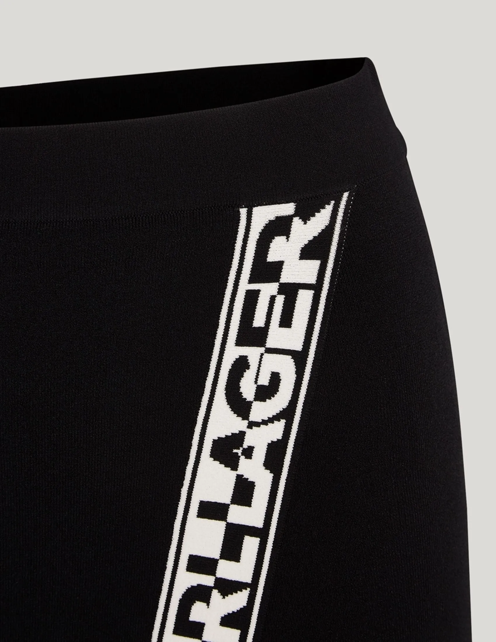 KARL LAGERFELD RTW-1 LOGO KNIT WOMEN SKIRT BLACK/WHITE