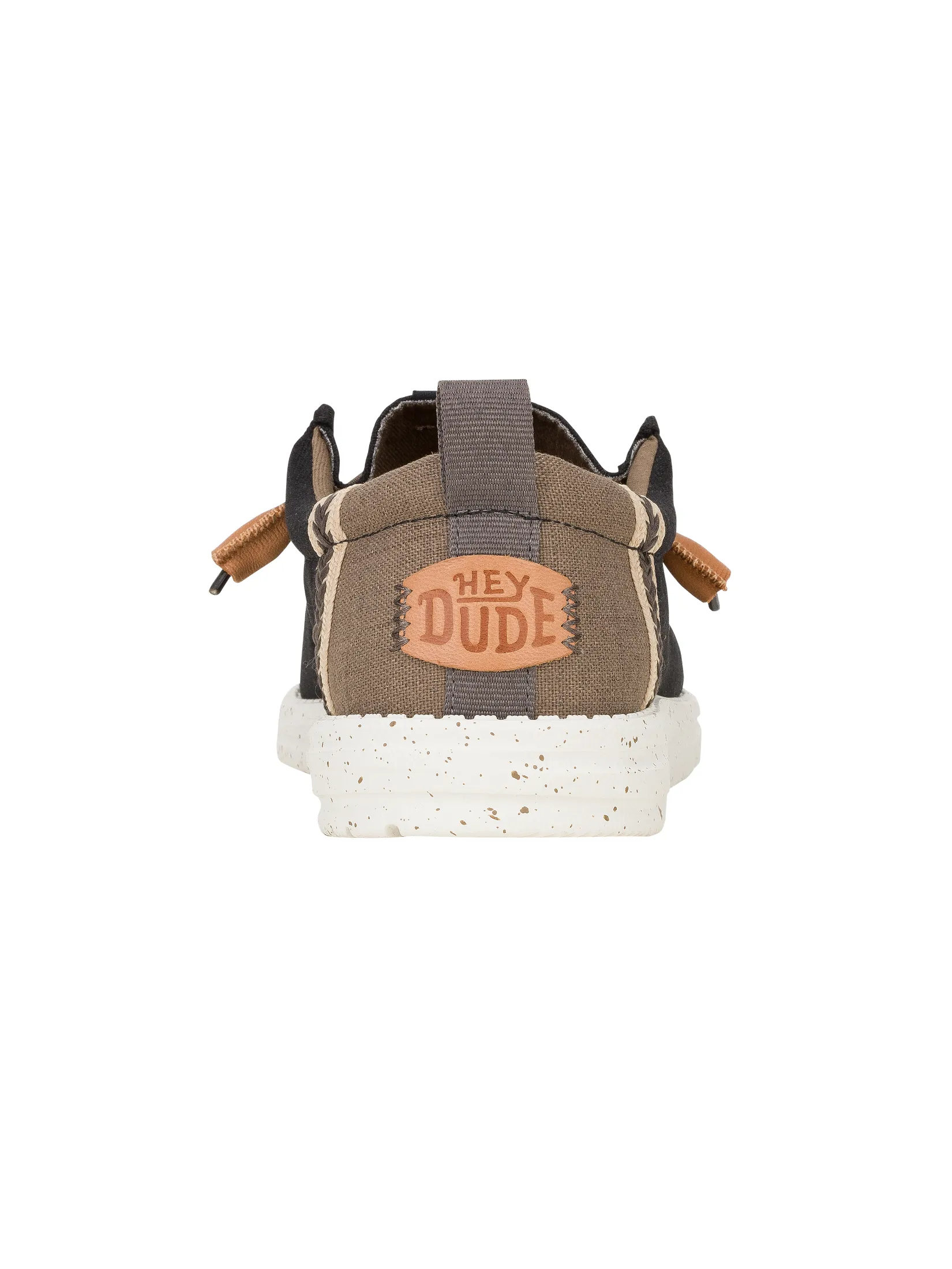 HEYDUDE WALLY CRAFT LINEN - BLACK/WALNUT