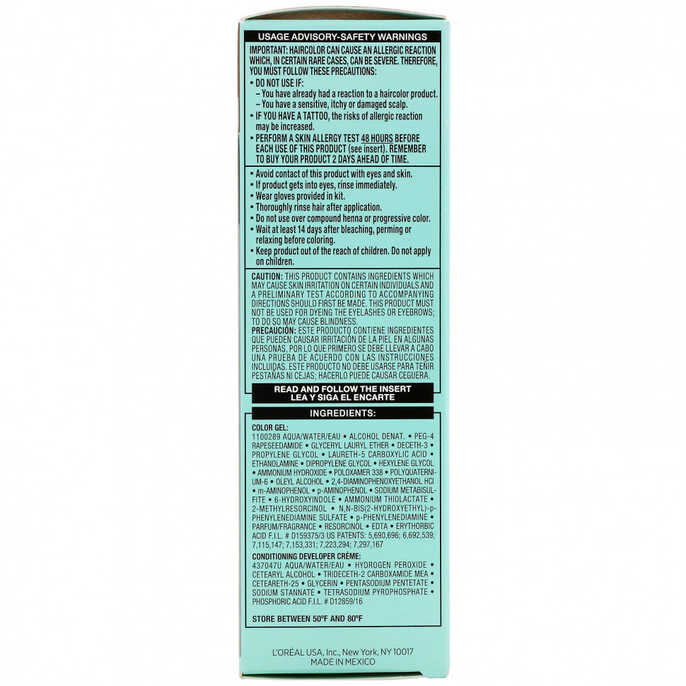 L'Oreal, Root Rescue, комплект для окрашивания корней за 10 минут, оттенок 5 каштановый, на 1 применение