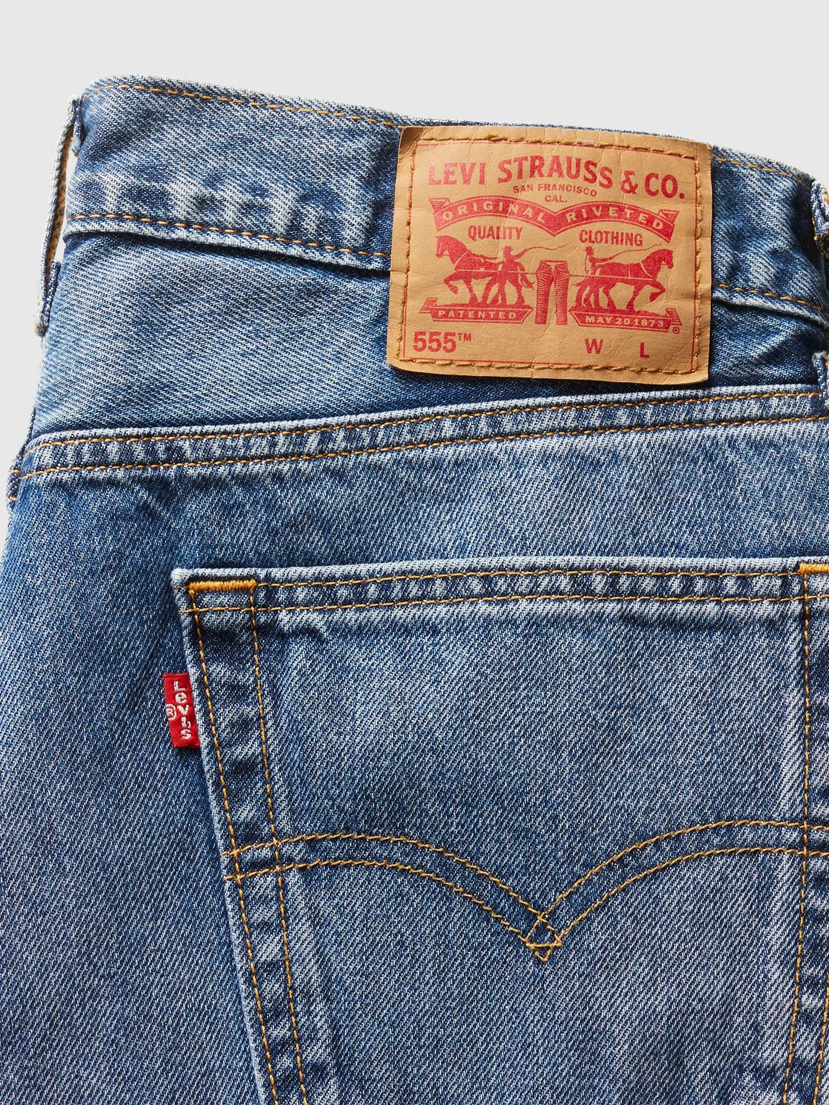 LEVI'S Men's 555™ Relaxed Straight Jeans Dark Blue