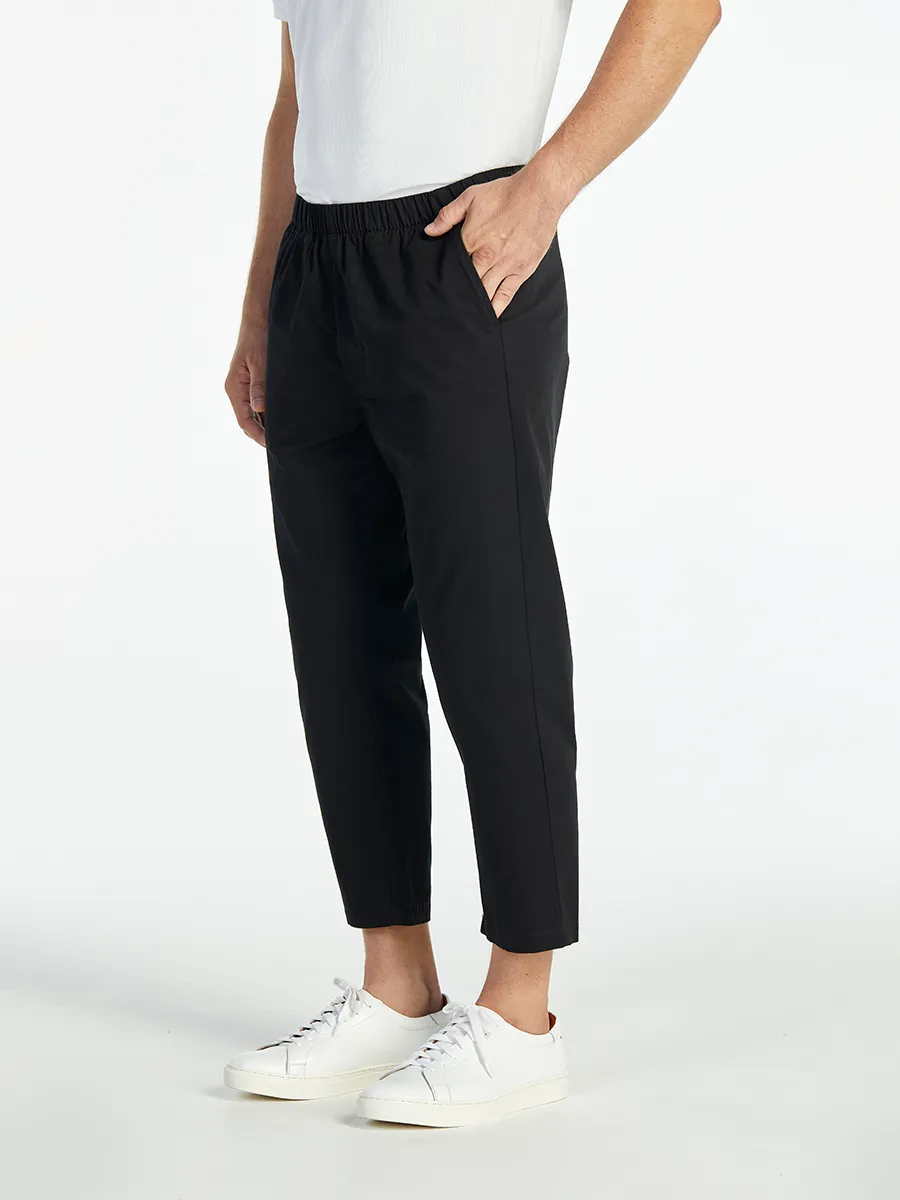 ELLE HOMME MEN ELASTIC WAIST PANTS W8Q001BL - BLACK