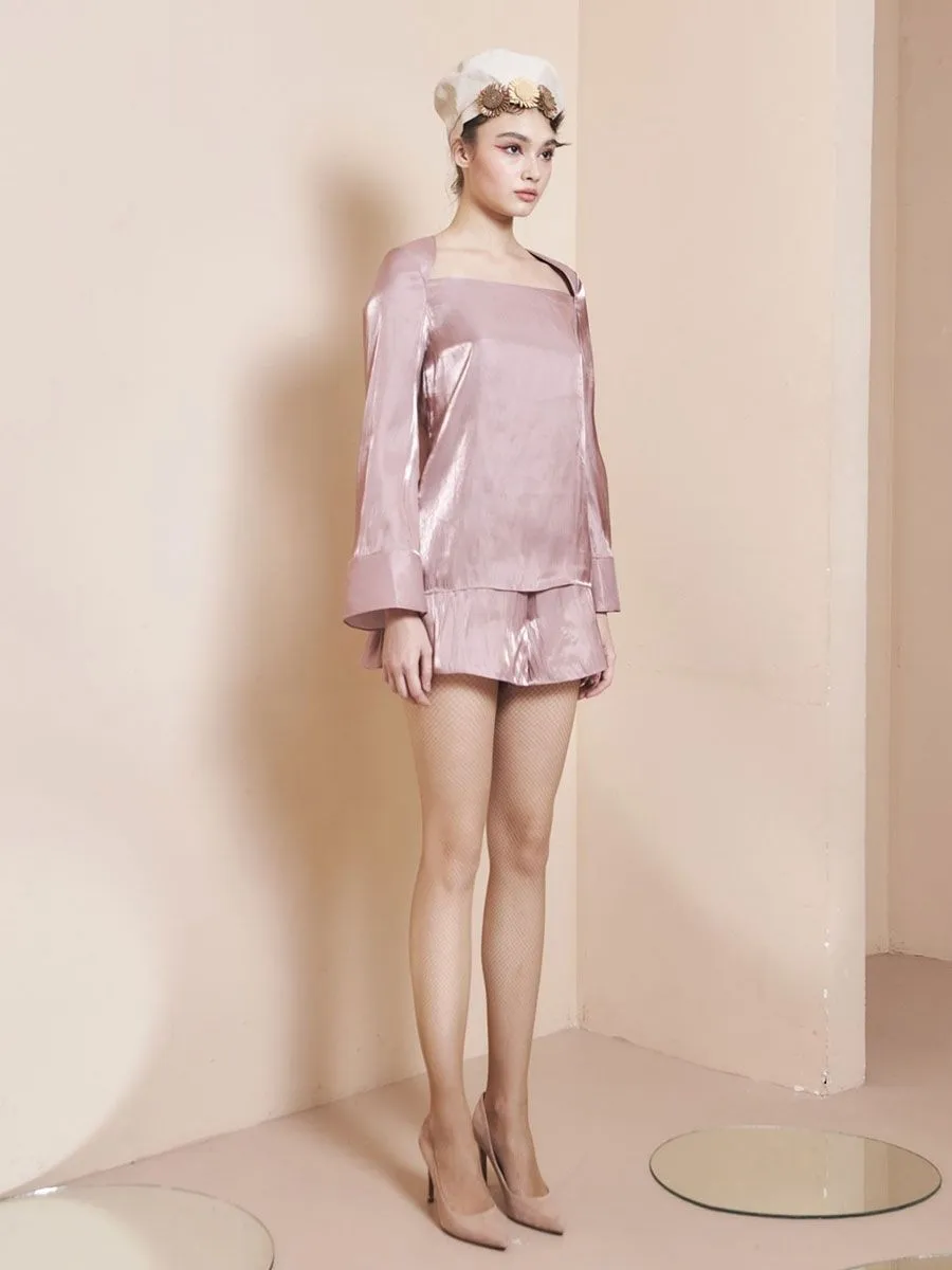 THEA BY THARA Hemmed Shorts SP001PKSP22 Pink