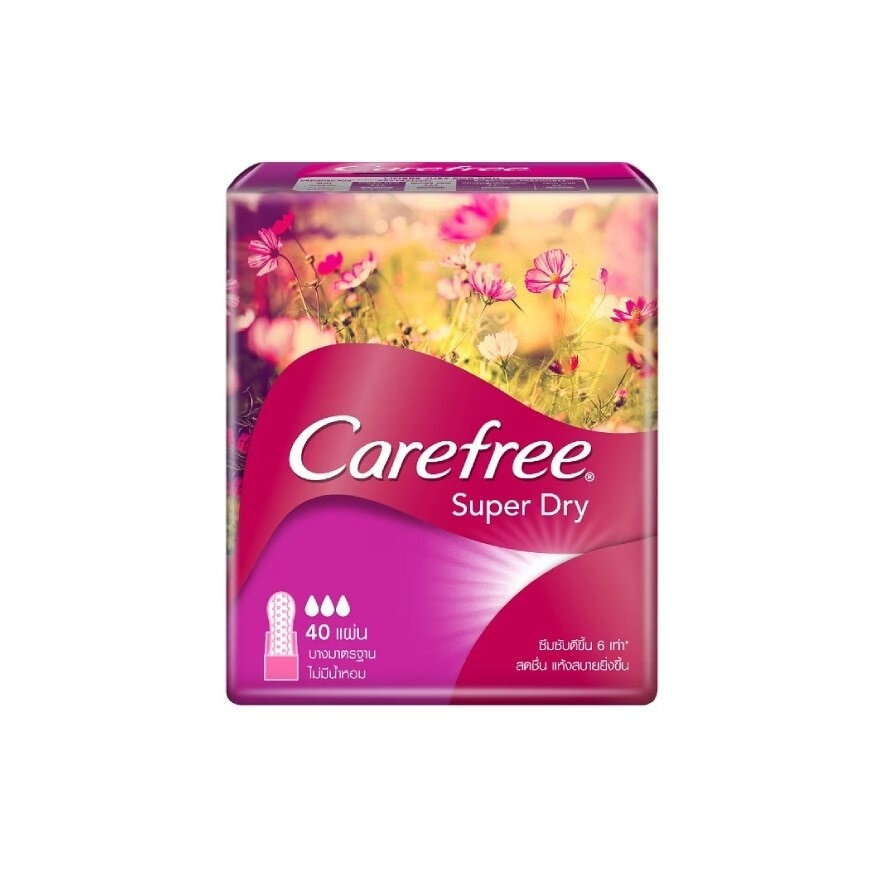 Carefree Super Dry Unscented Liners 40's แผ่นอนามัย