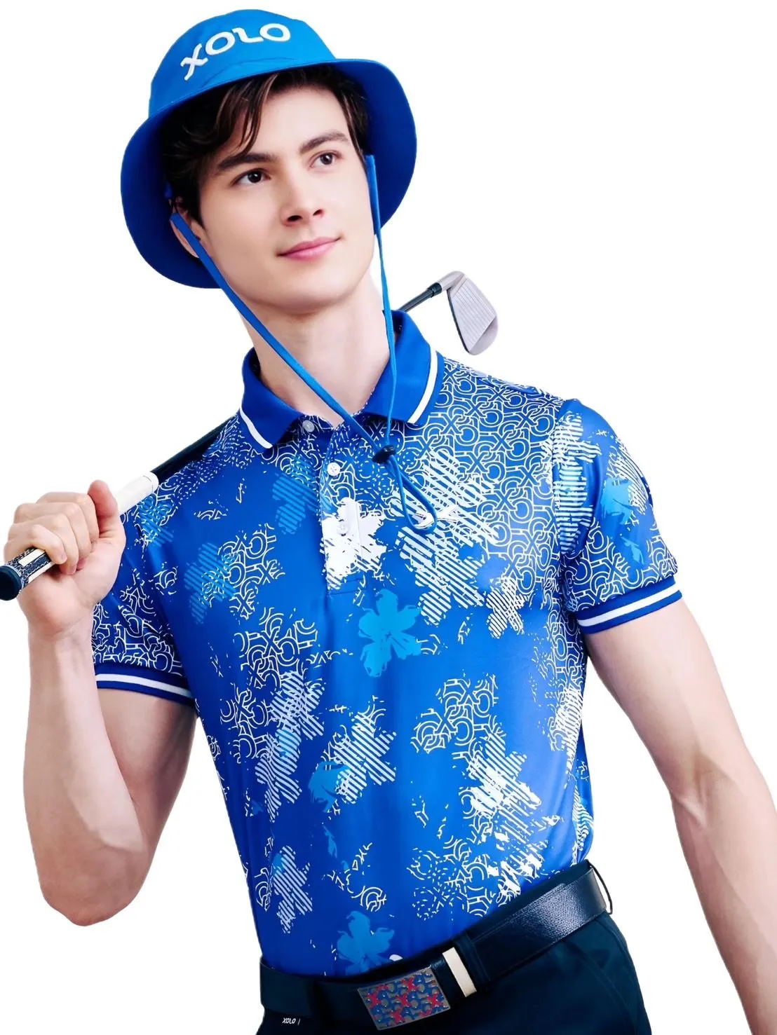 XOLO Blue FLORAL POLO (040113)
