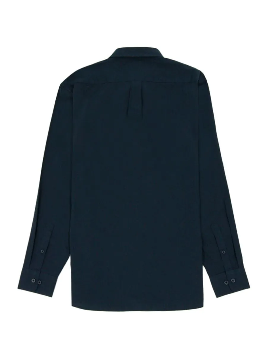 GIORDANO Men's Slim Fit Long Sleeve Stretch Shirt (Poplin)  Blackish Green