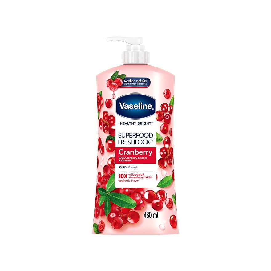 Vaseline Healthy Bright Superfood Freshlock Cranberry 480 Ml.