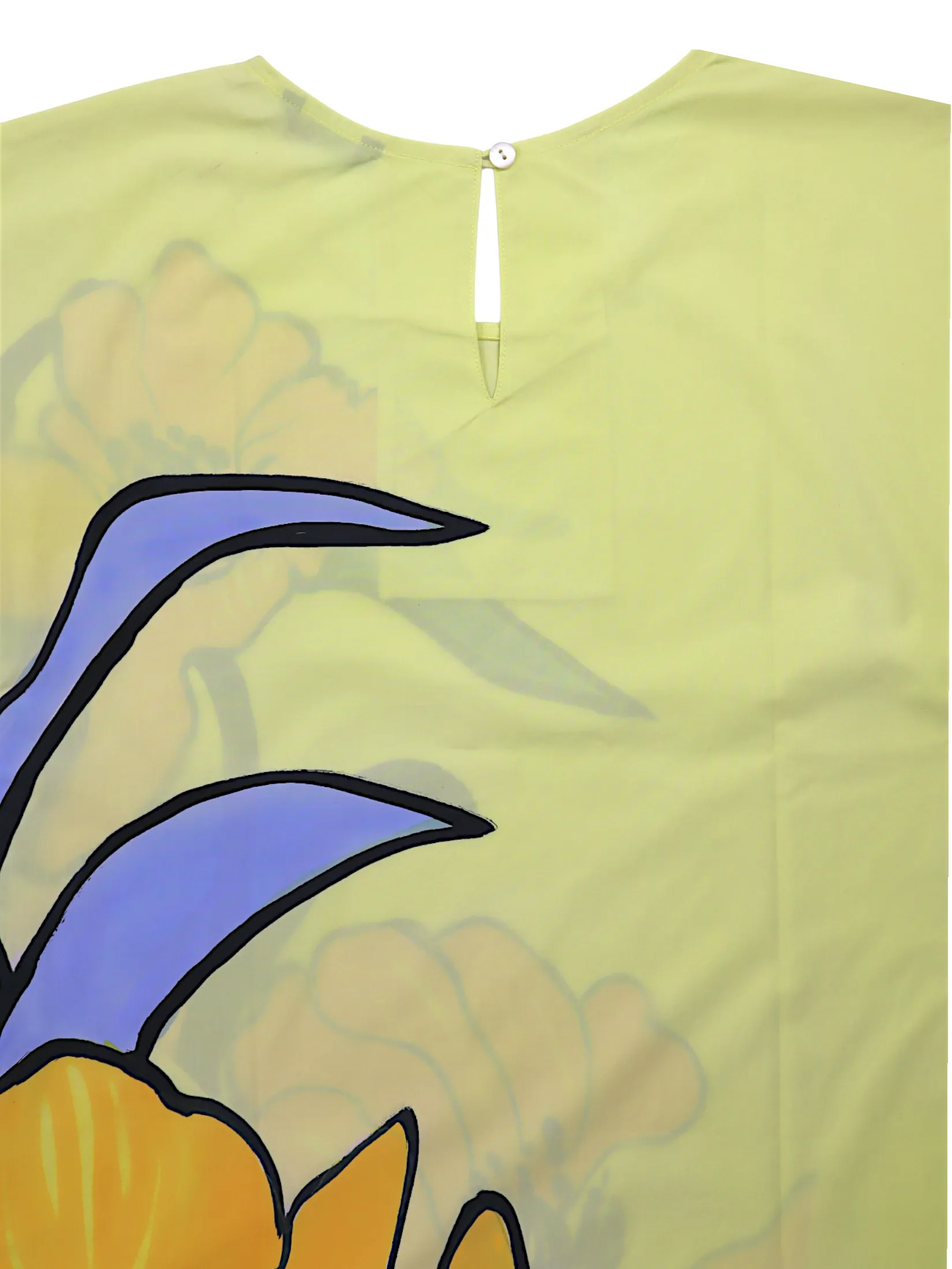 YODYOKO Woman Sleeve Casual Dress - Yellow : Sunshine & Poppies