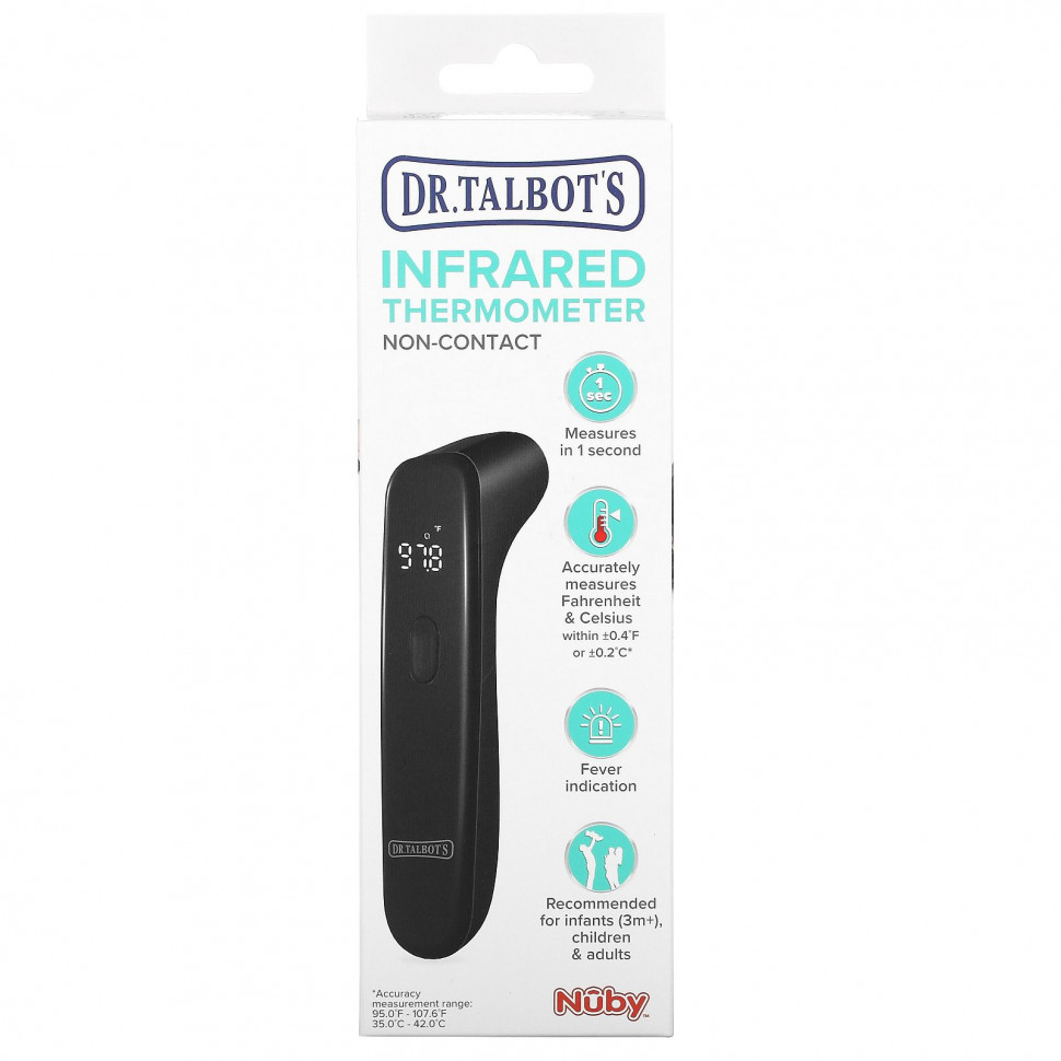 Dr. Talbot's, Инфракрасный термометр, черный, 1 термометр